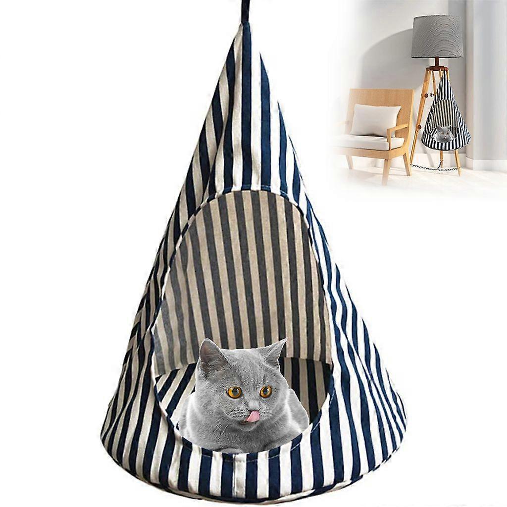 Cat Hammock - Breathable, Comfortable, Conical Nest with Stripes