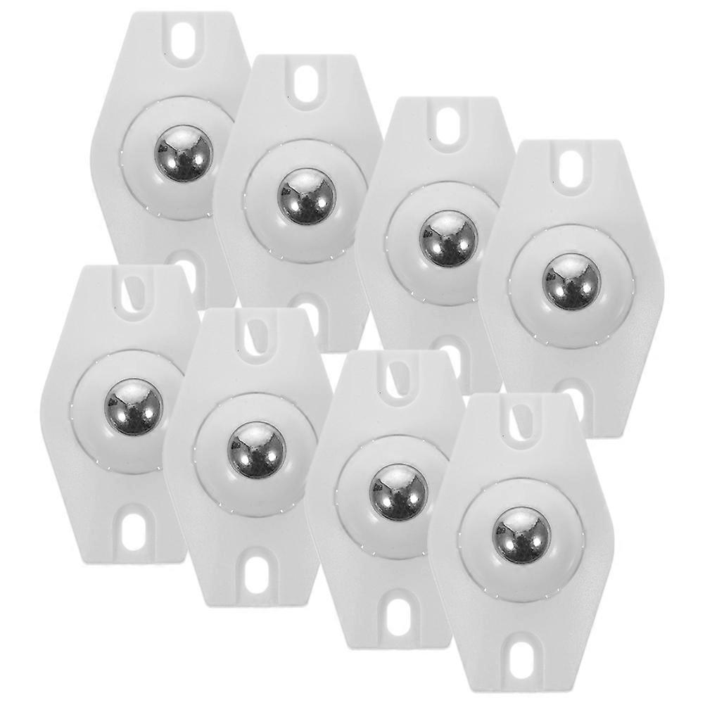 عجلات الأجهزة لأجهزة المطبخ عجلات عجلات صغيرة بيضاء 4.50X2.80X1.20CM دوران 360 درجة 8 قطع