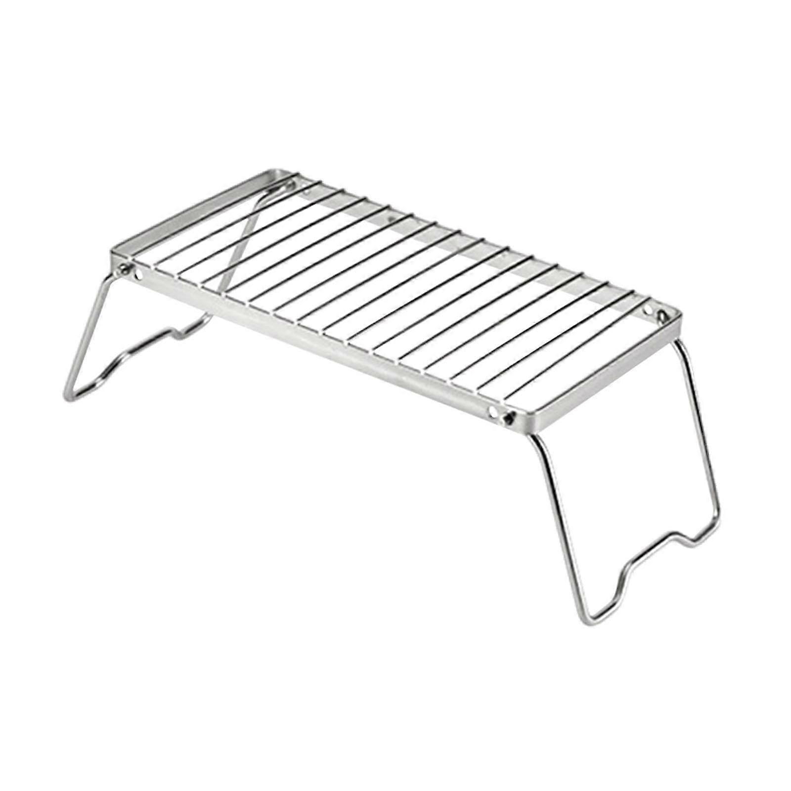 Foldable Stove Stand Stainless Steel Grill Grate Holder For Portable Camping Travel Picnics Type C Medium