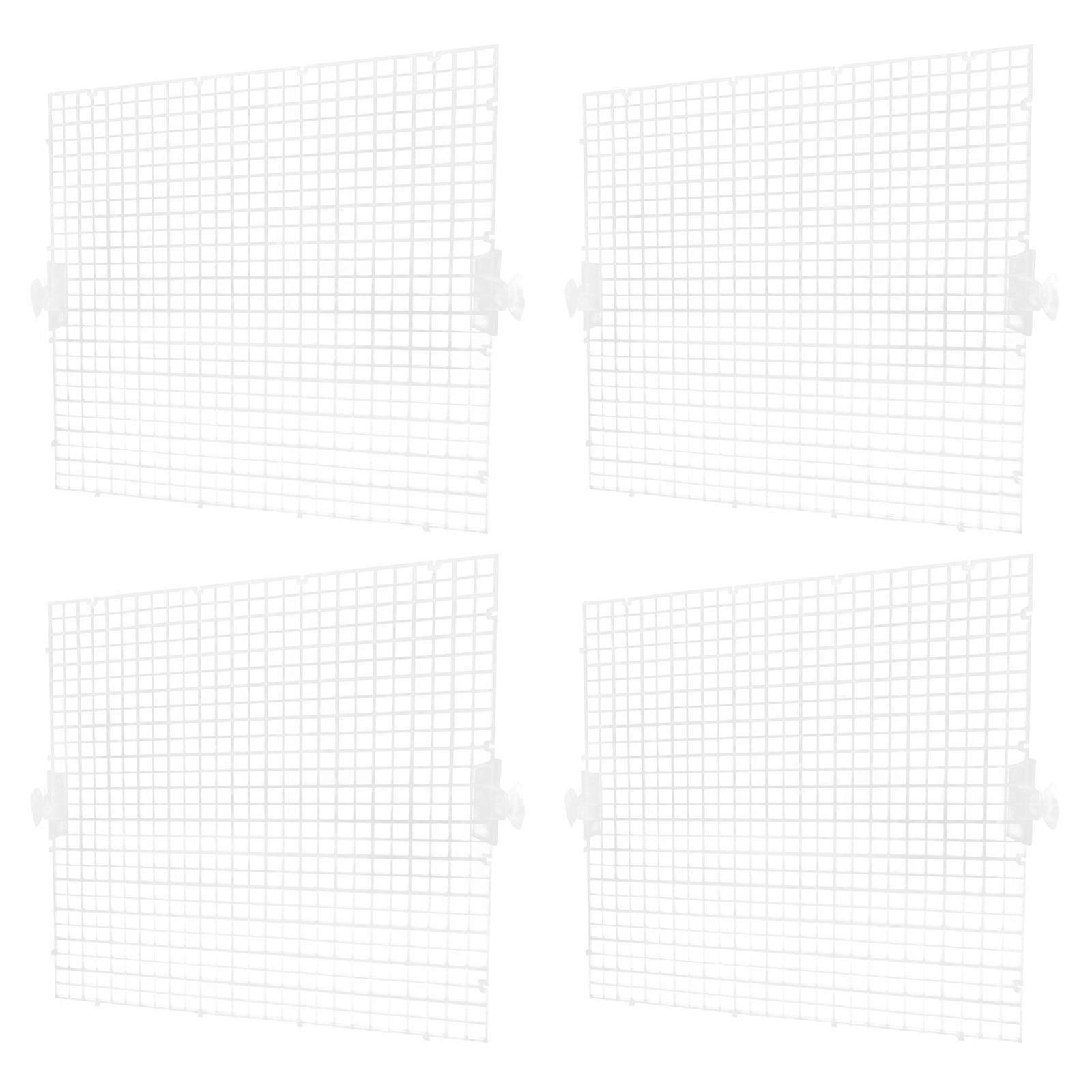 Fish Tank Lattice Plate Square Transparent 30x30cm Breeding Assistance 8Pcs