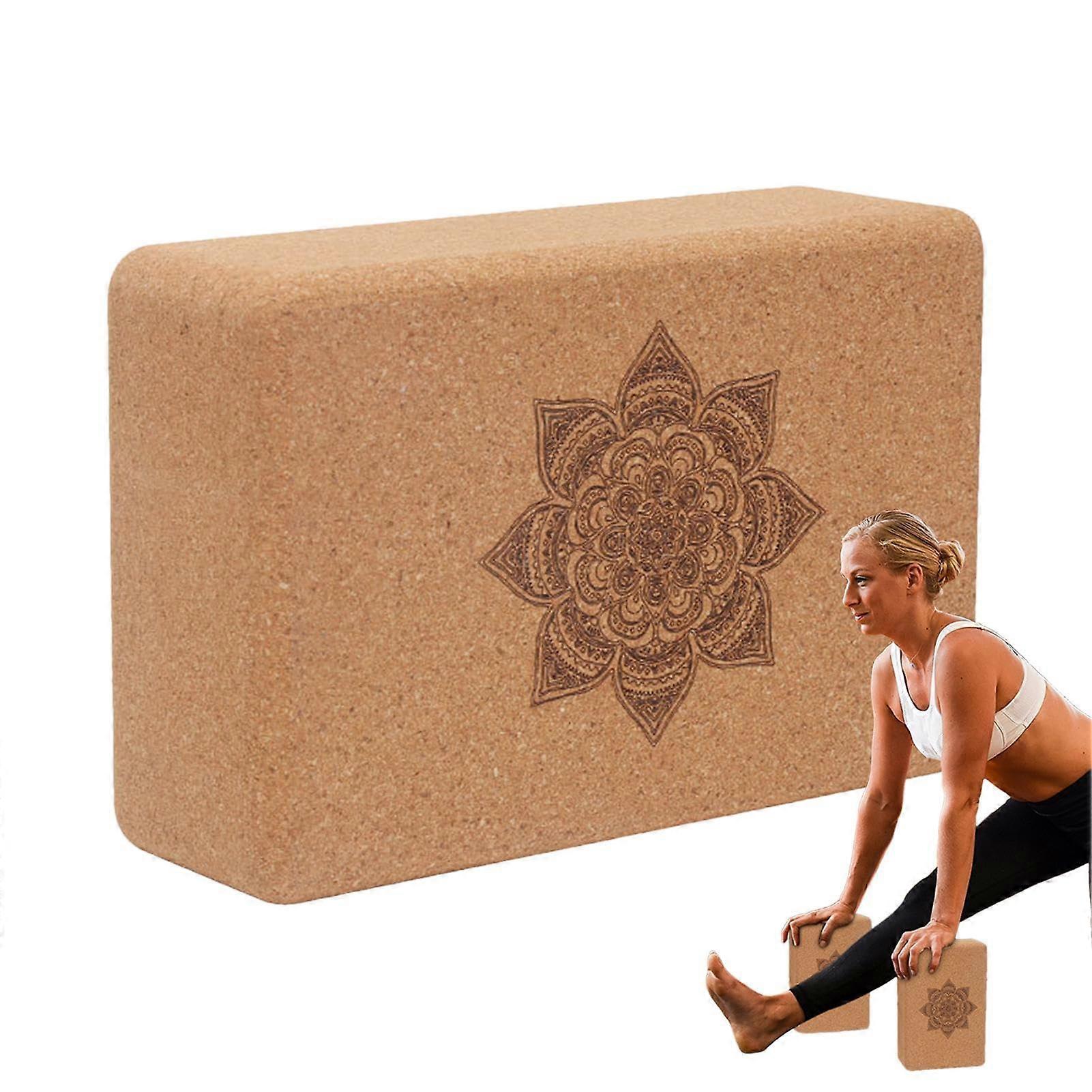 Cork Yoga Blocks, Non-Slip For Yoga And Pilates Training, Supportive Balance Aid, Size Standard