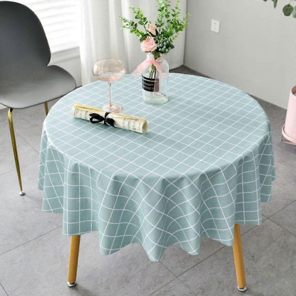 Waterproof Wipe Clean Round Tablecloth 120cm Diameter