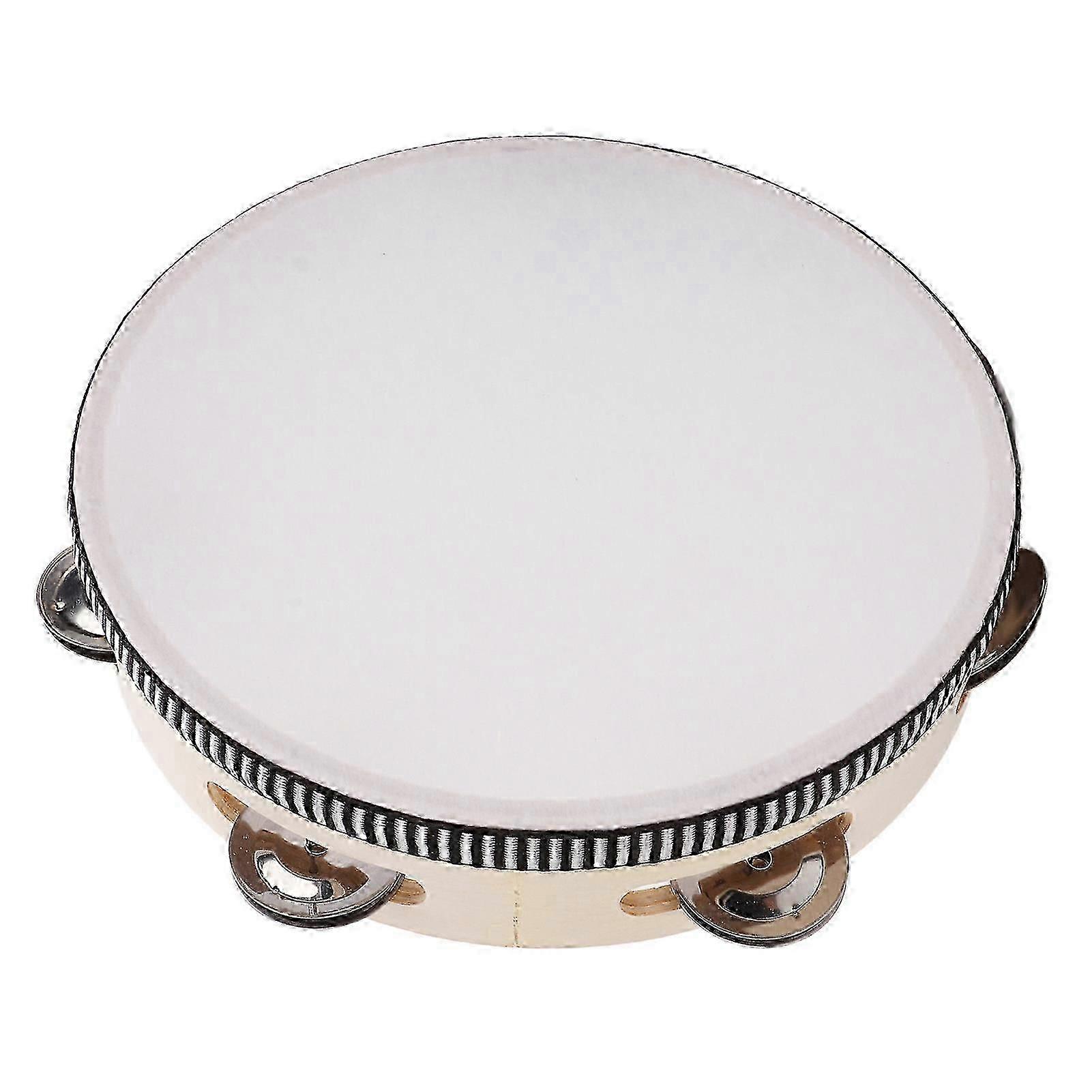 Tambourine Double Row 8in Percussion Jingles Hand Instrument for Party Performance