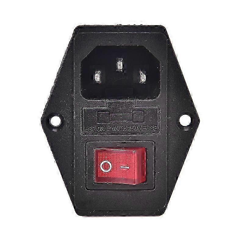 3 دبوس مدخل تيار متردد ذكر التوصيل مقبس الطاقة مع مفتاح الصمامات 10A 250V