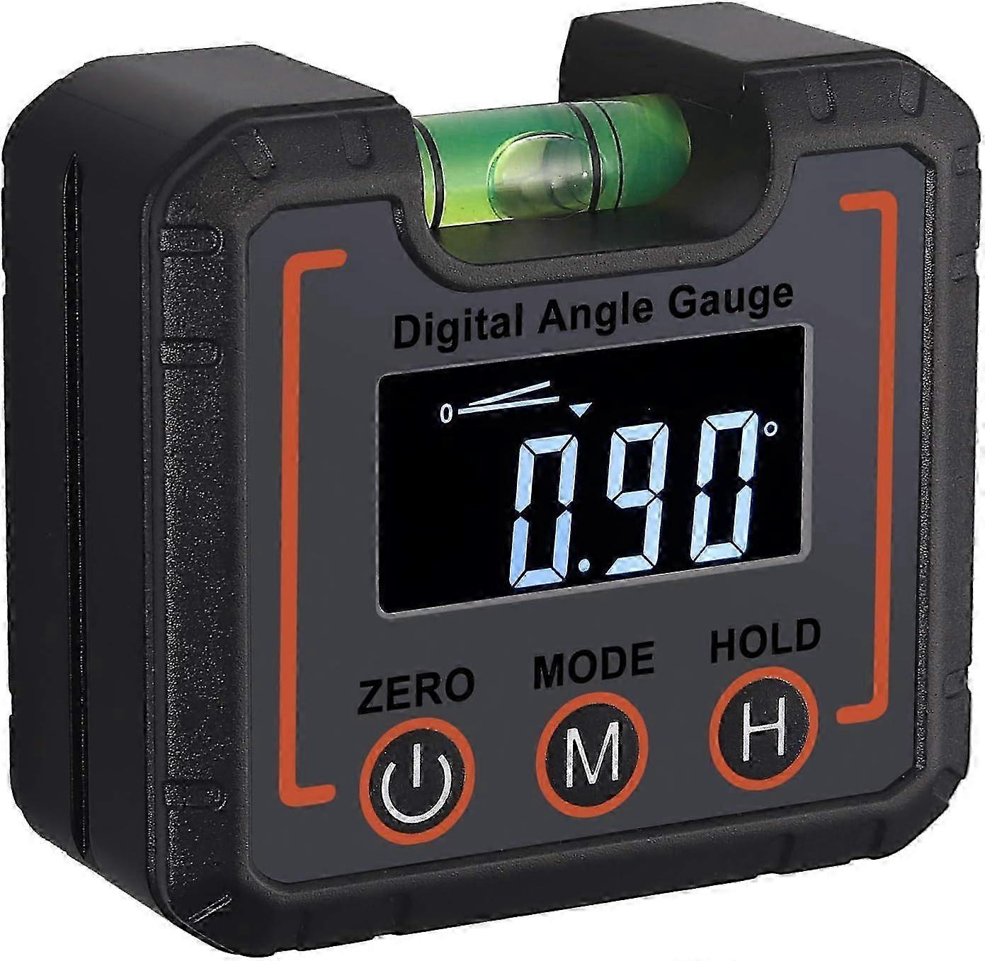 Professional digital LCD digital inclinometer, with high precision level bubble, magnetic with V-groove, (degrees / % / mm / m / inch / ft)