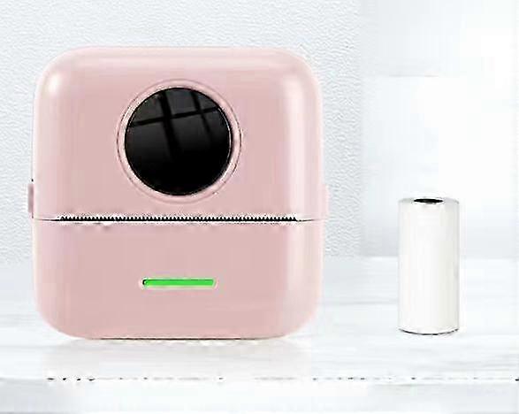 Pink portable thermal printer mini wireless print photo pocket thermal label printer