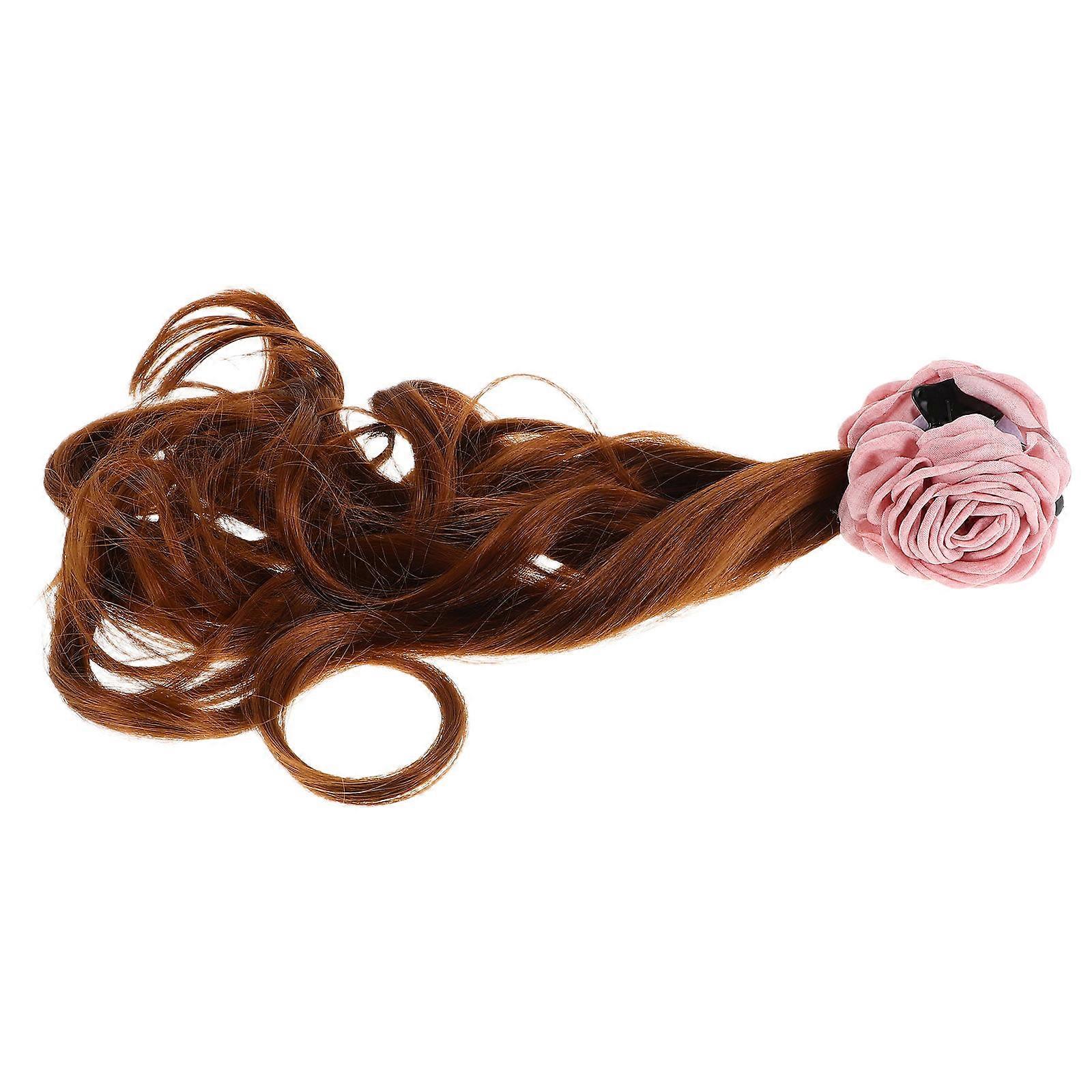 Curly Hair Extension Flower Shape Multi Color 42.00X8.00X8.00CM Quick Styling 1Pcs