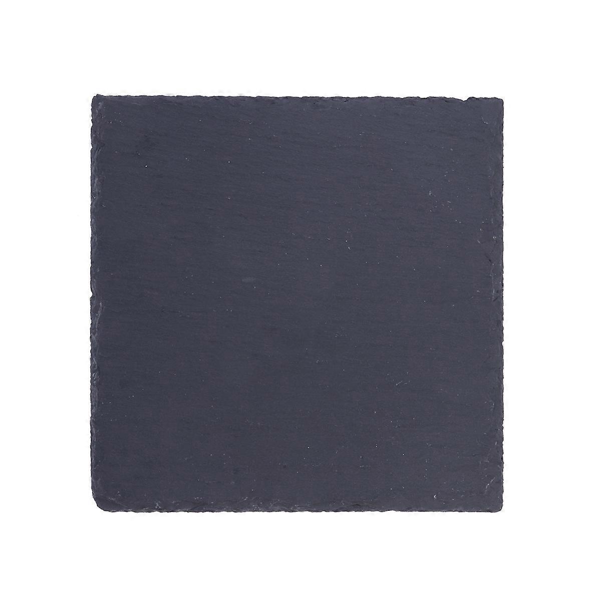 Natural Stone Square Serving Tray for Pizza, Sushi, Cake, and Fruit – Stylish Black Plate for Home and Restaurant Use