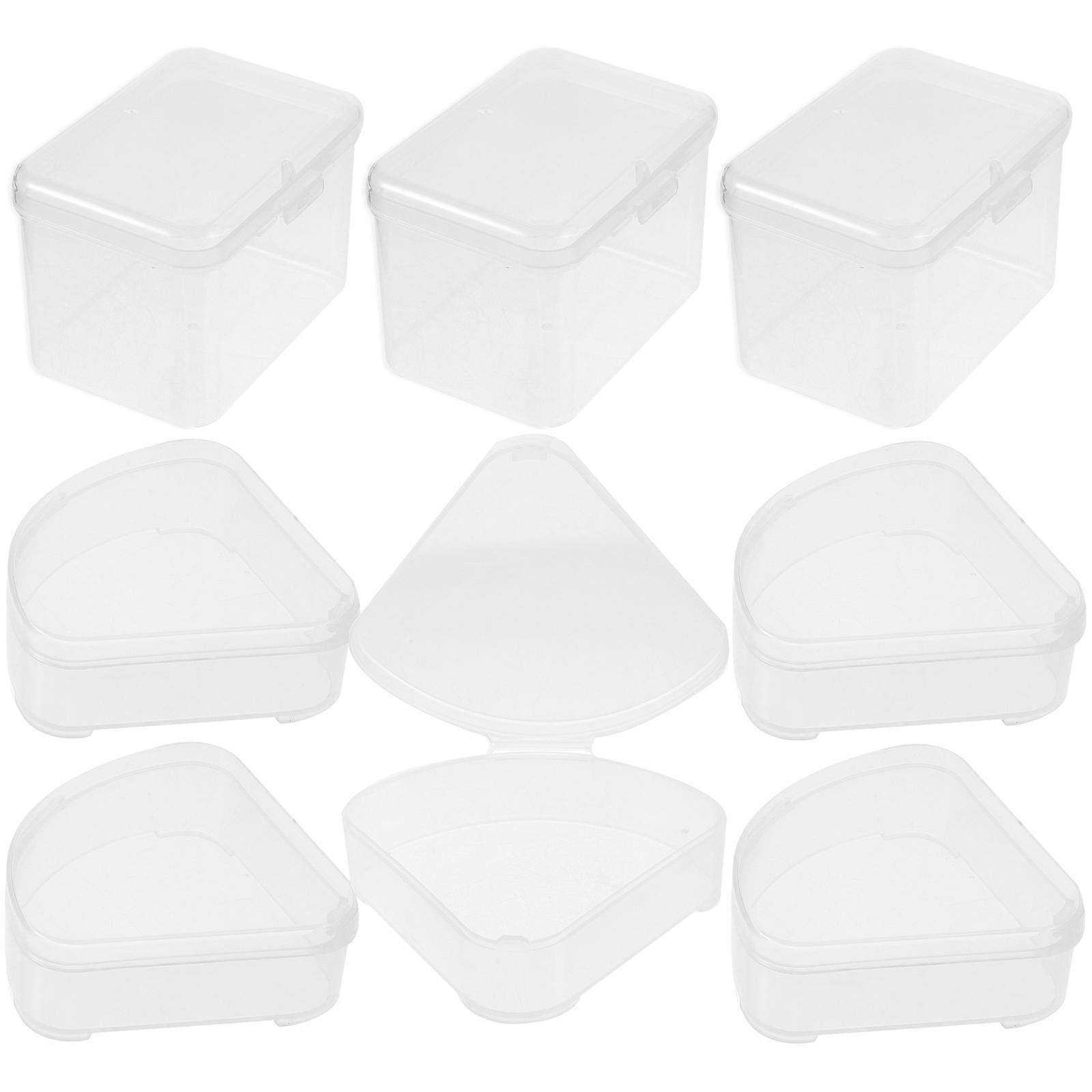 Portable Powder Puff Box Square Style Drying Aid Ventilation For Cosmetic Accessories 9Pcs