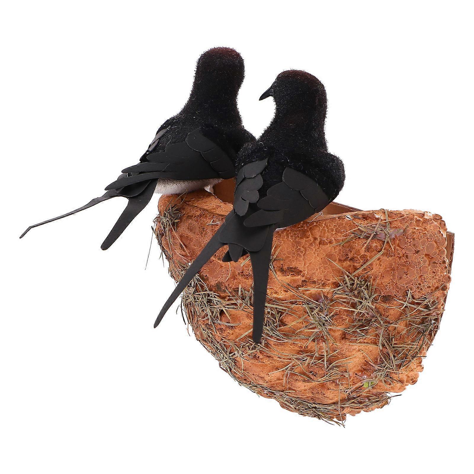 Simulated Swallow Nest Model Garden Decoration Ornament Teaching Mold Photography Prop Fine Craftsmanship