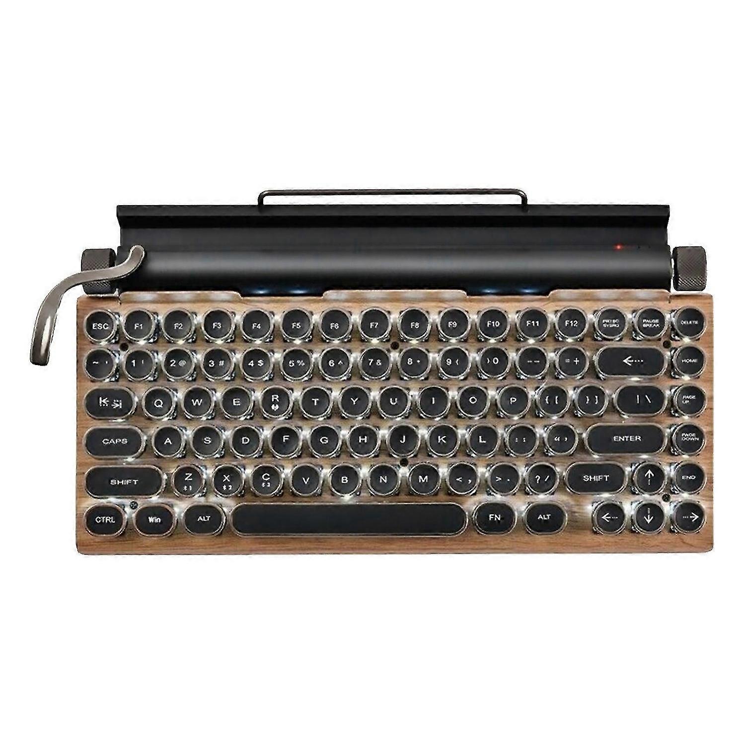 Retro Typewriter Keyboard Wireless Bluetooth Mechanical Keyboards 83 Keys CompWI FT