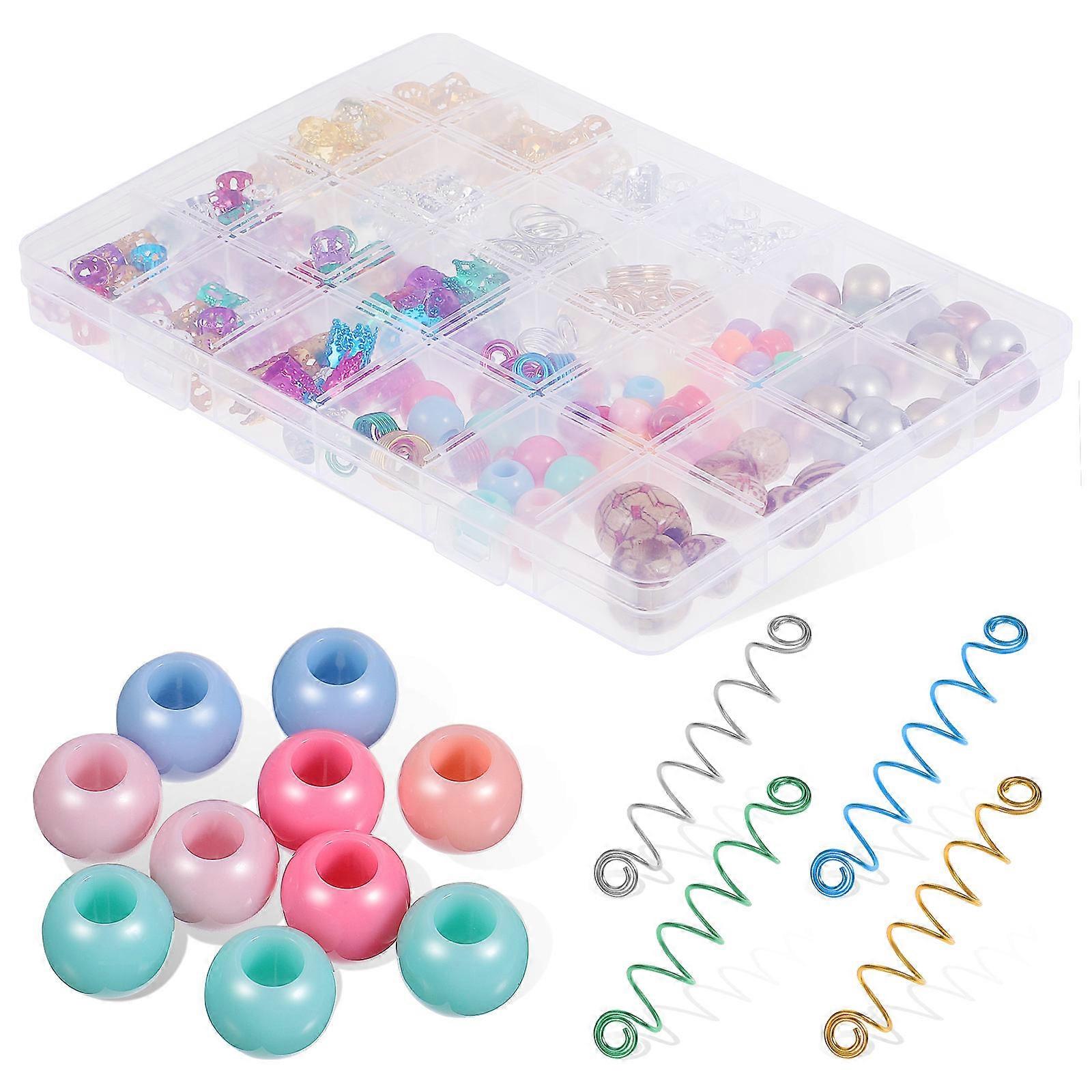 Hair Charms for Braids Flexible Braid Rings Spiral Clips Transforms Style 278Pcs