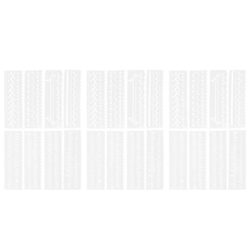 Painting Templates Drawing Stencils For Scrapbooking Craft Making Wave Edge White 3 Sets