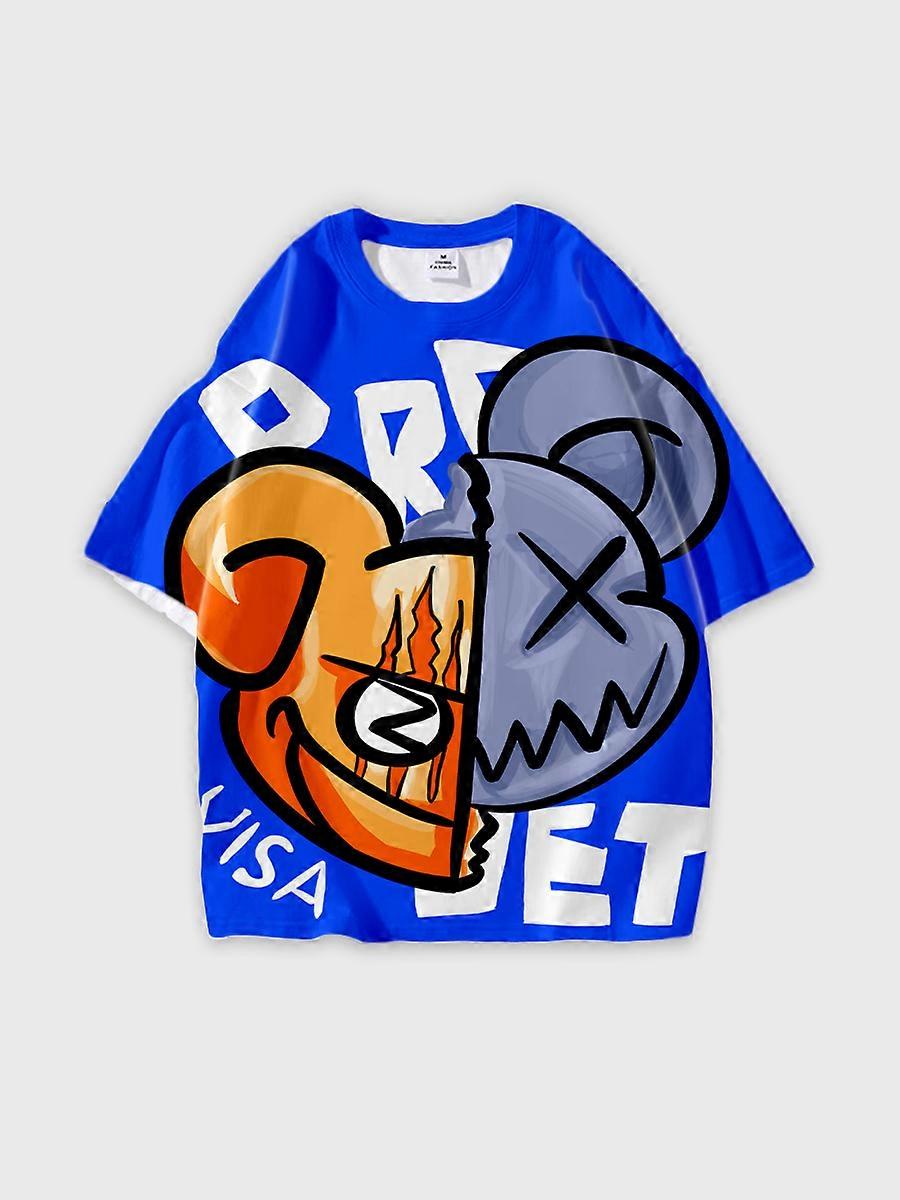 T-shirt round neck Pattern loose short sleeve JW662