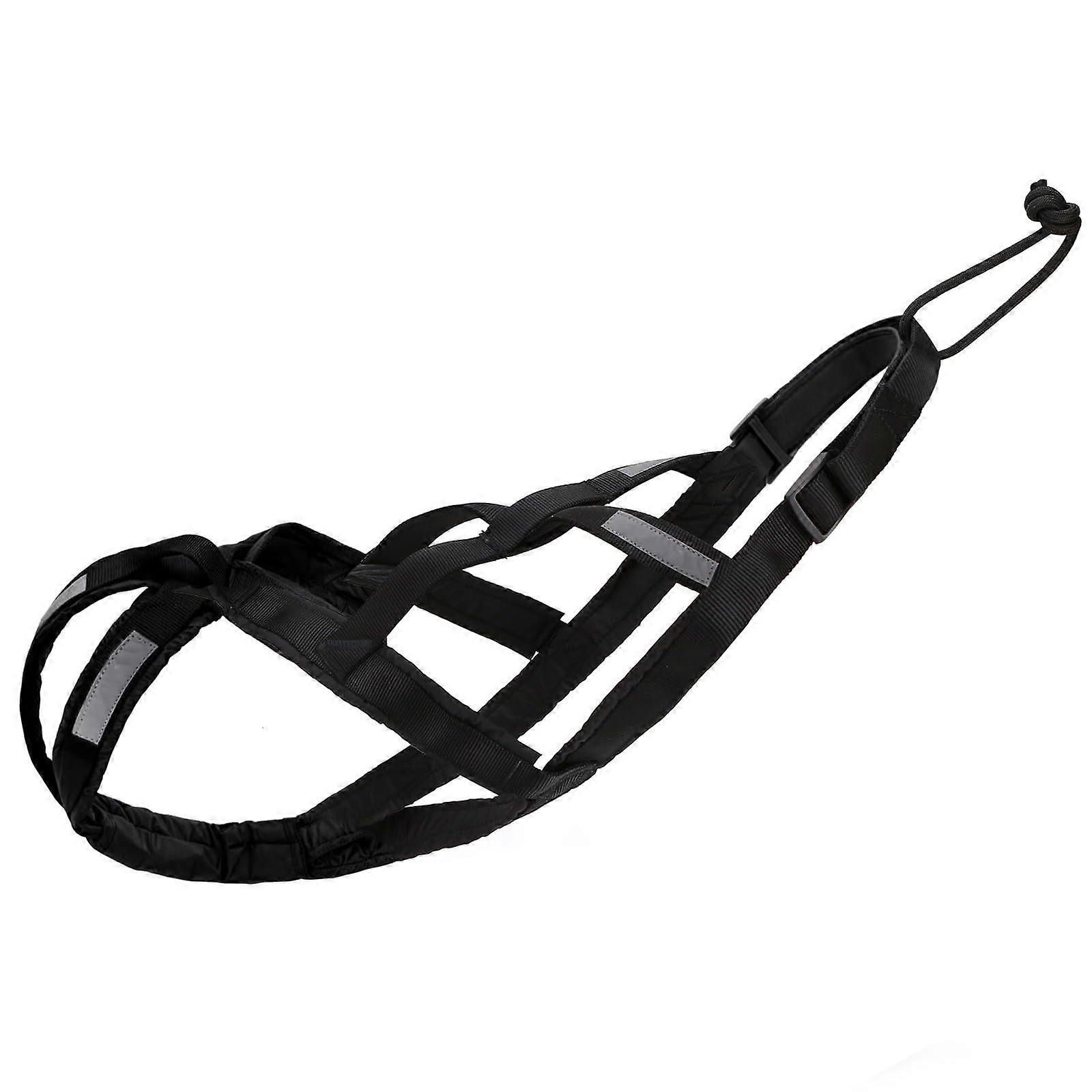 Dog Collar for Mushing Harness for Dog Sledding, Pet Training, XL Black