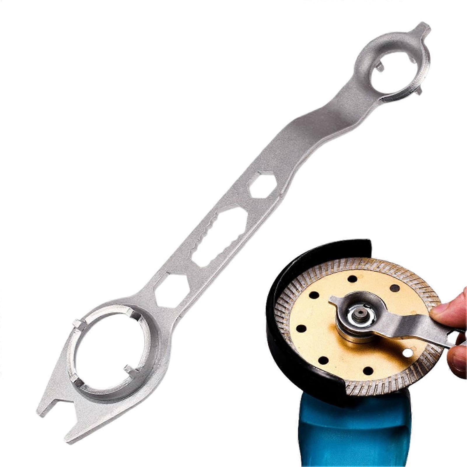 Angle Grinder Wrench  4 Claws Double Head Wrench  Professional Wrench  Hardness Maintenance Tool for Disassembly and