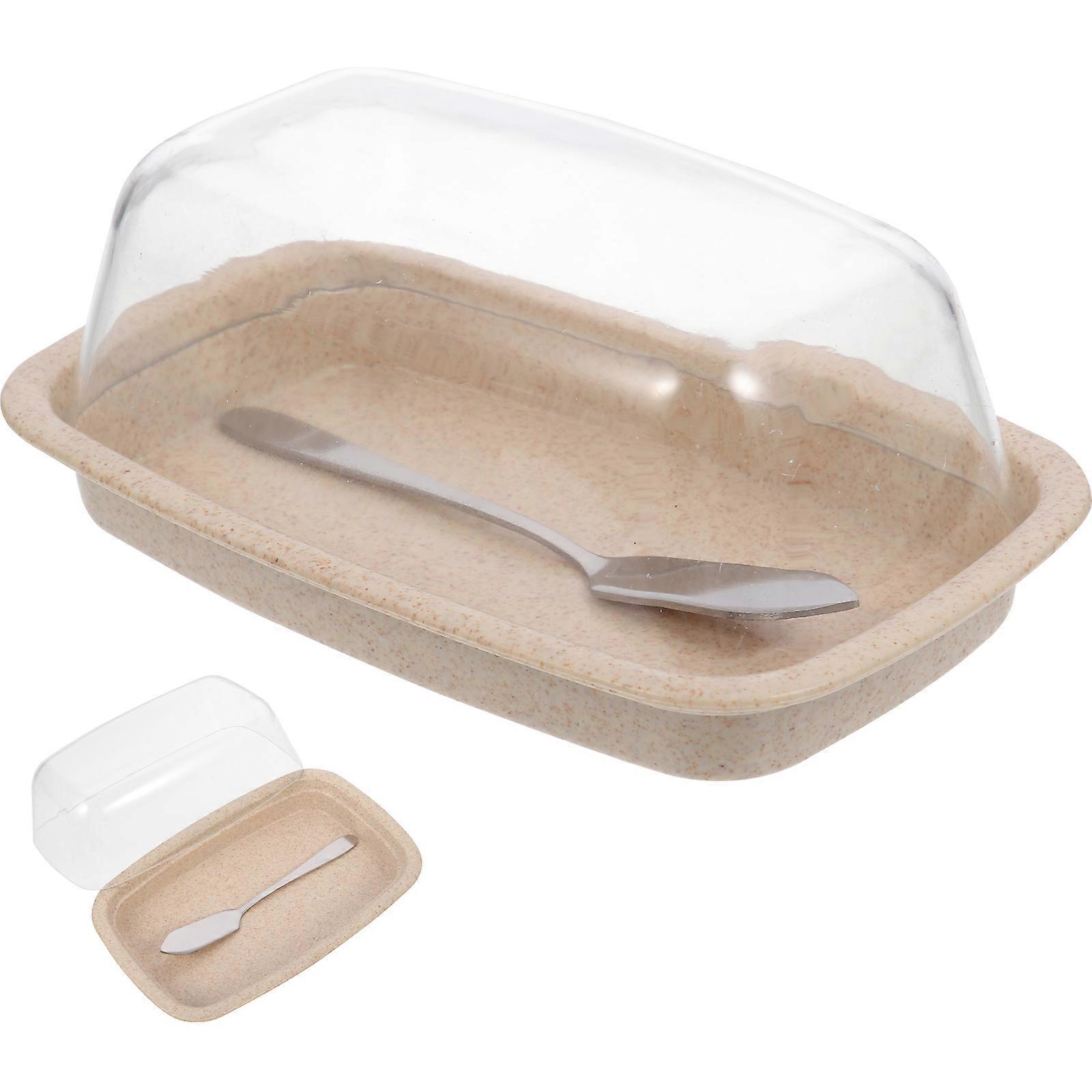 Butter Serving Dish Modern Design For Baking Accessories Beige Material Easy Access 1Set
