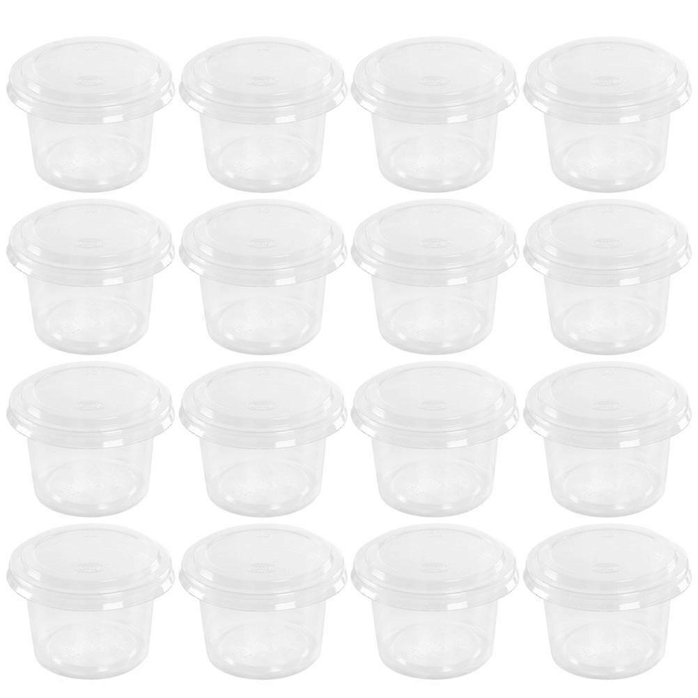 Transparent Sauce Containers with Lids for Storage Use 200Pcs Plastic Cups