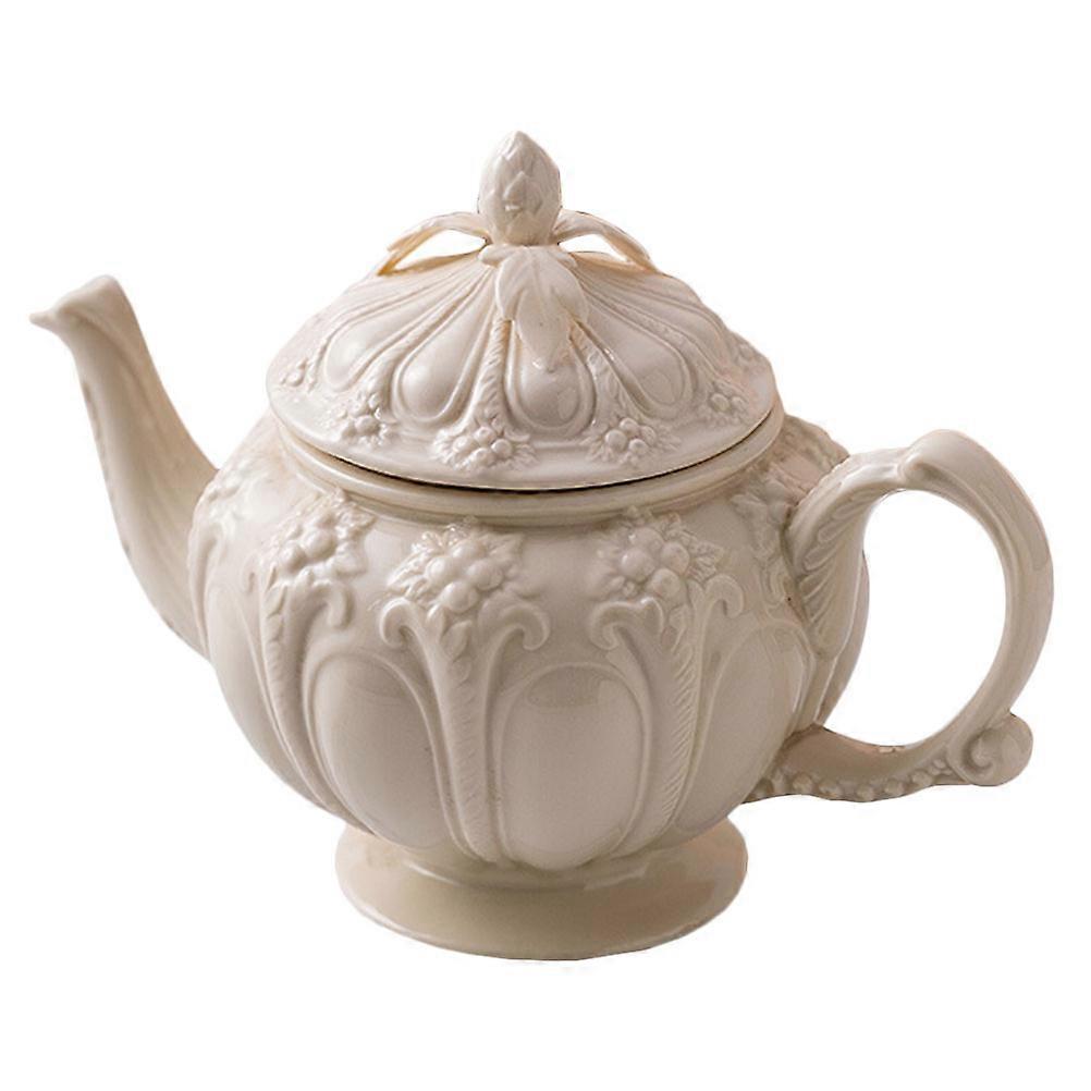 1Pc Vintage British Style Coffee Pot Embossed Milk Cup for Afternoon Tea