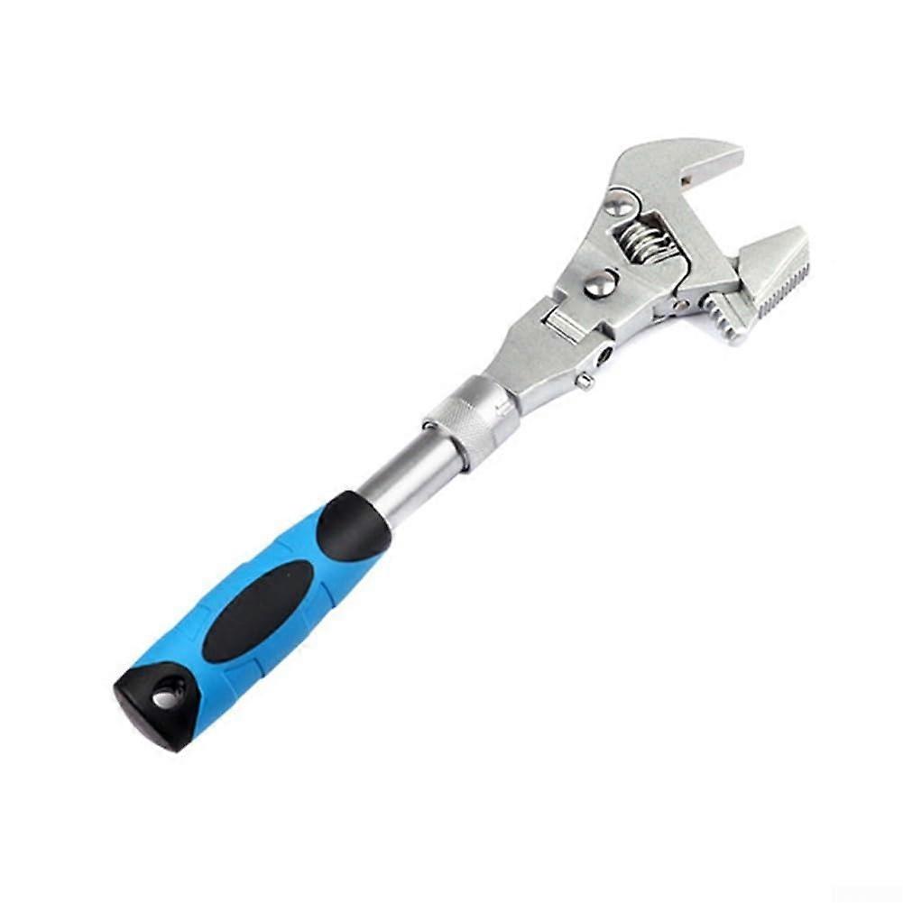 5in1 10Inch Insertion Retractable Adjustable Wrench Folding Telescopic Swivel Head Ratchet (Bagged)