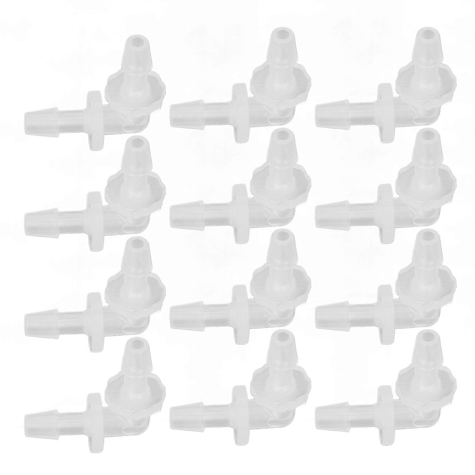 12Pcs Plastic Hose Barb Fitting Elbow L Right Angle Equal Diameter Barbed Splicer Joint Adapter 3.9mm