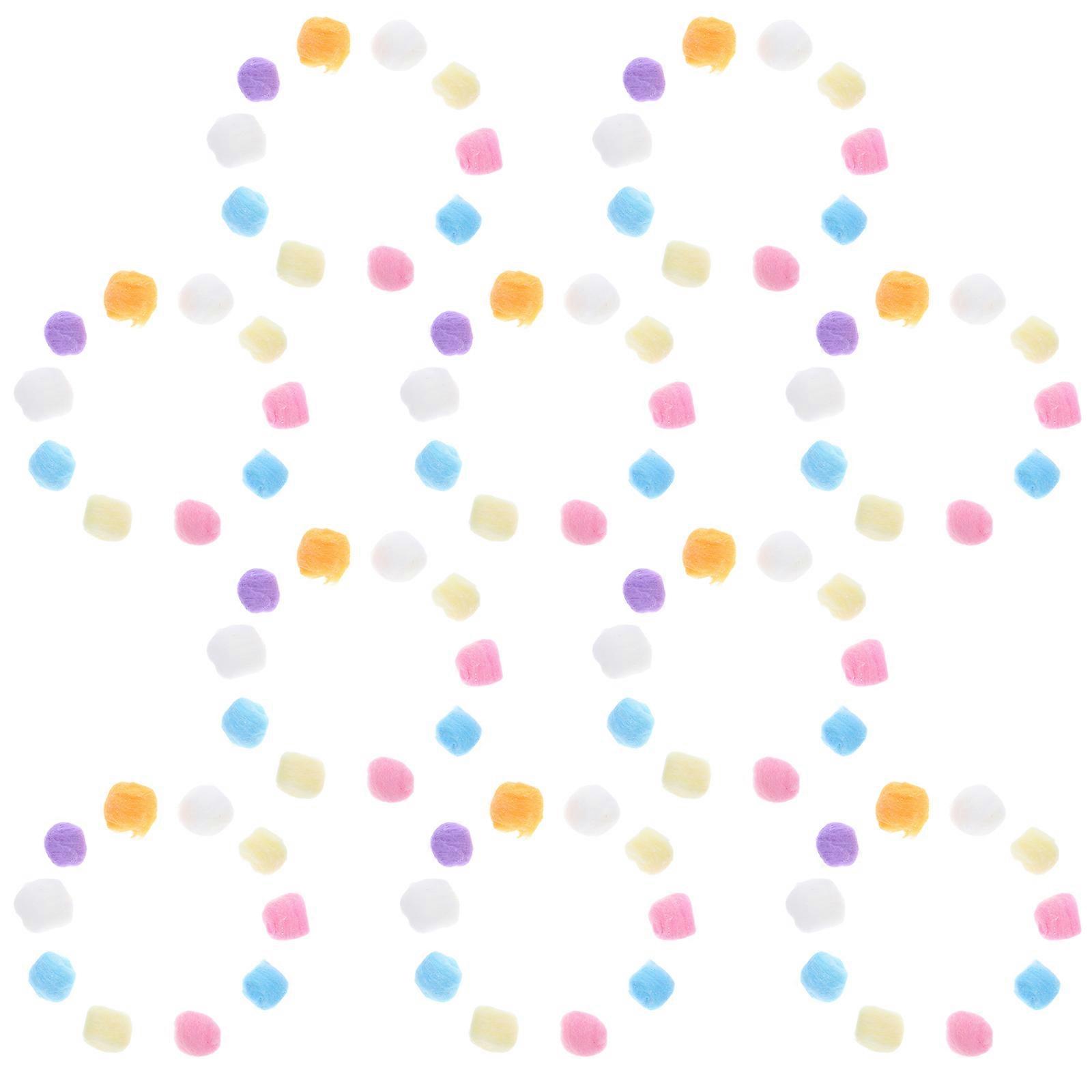Colored Cotton Balls for Crafts Assorted Color Pom Poms Made of Soft Cotton 500pcs