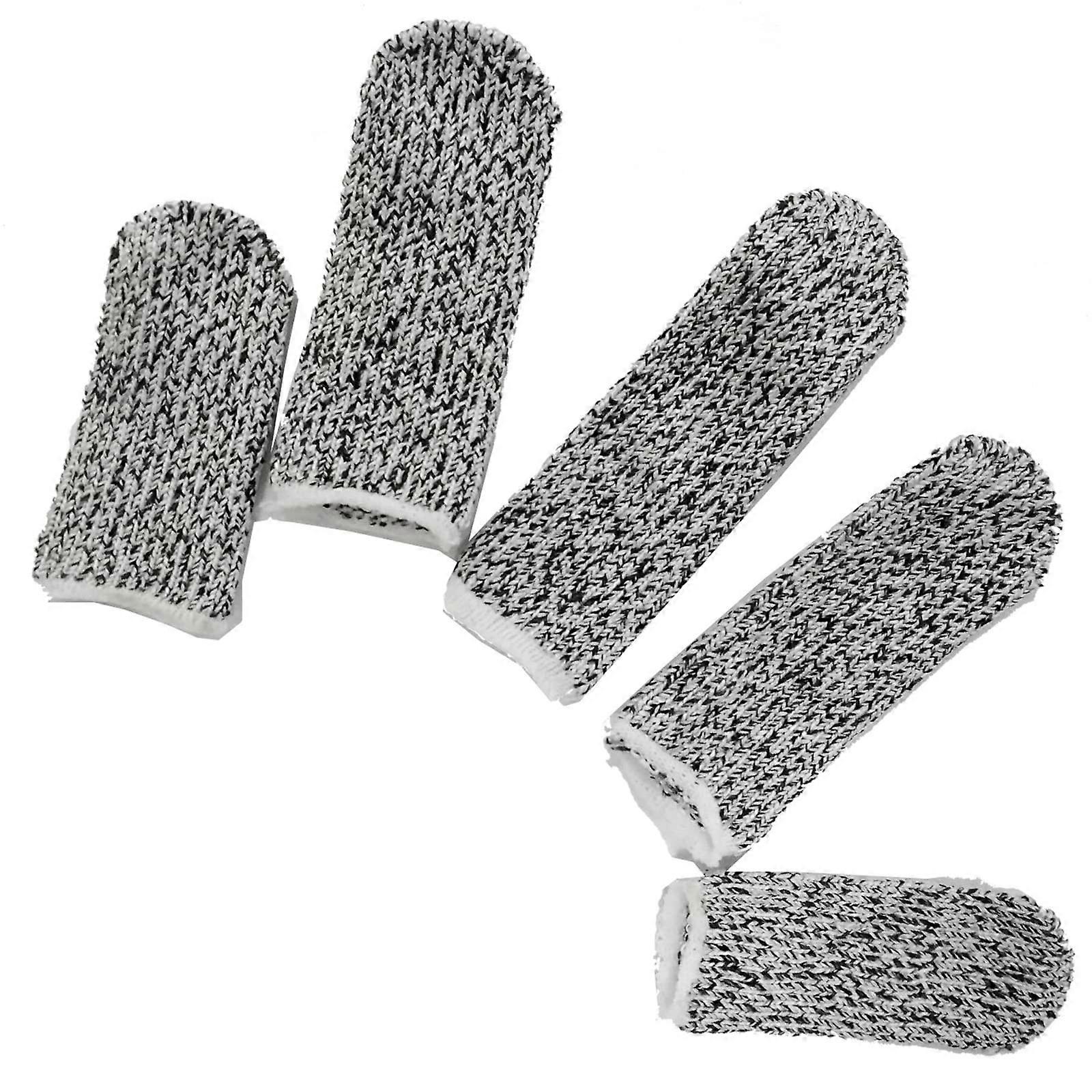 Grey Finger Covers Anti-Cutting Protection Tools for Model Making - 5 Pack Durable Size and Design