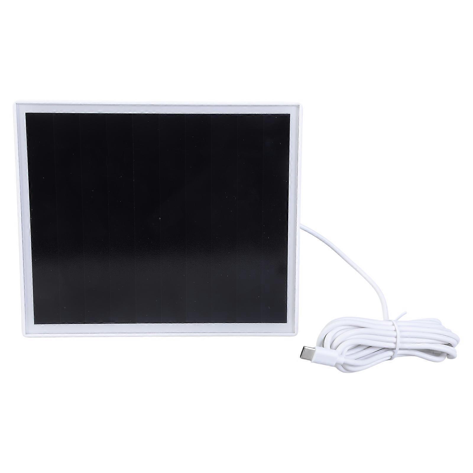 Solar Panel for Security Camera,6W Solar Panel Type-C ,Camera Solar Panel for Rechargeable Battery Camera  White