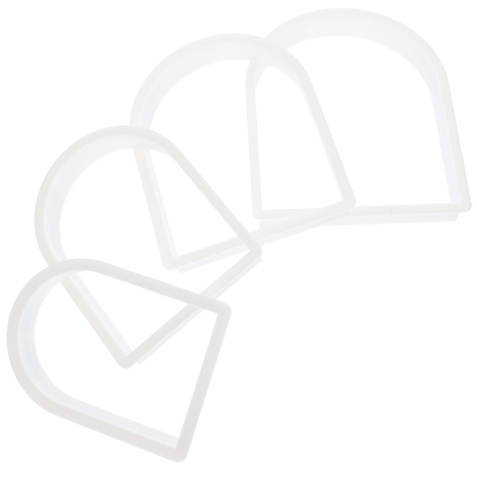 Geometric Cookie Cuter Plastic Cookie Mold for Baking 4Pcs Reusable Set