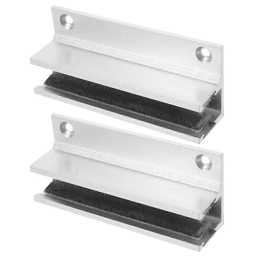Shower Door Bottom Guide in Silver Color for Sliding Glass Doors with High Performance and Durability 2pcs
