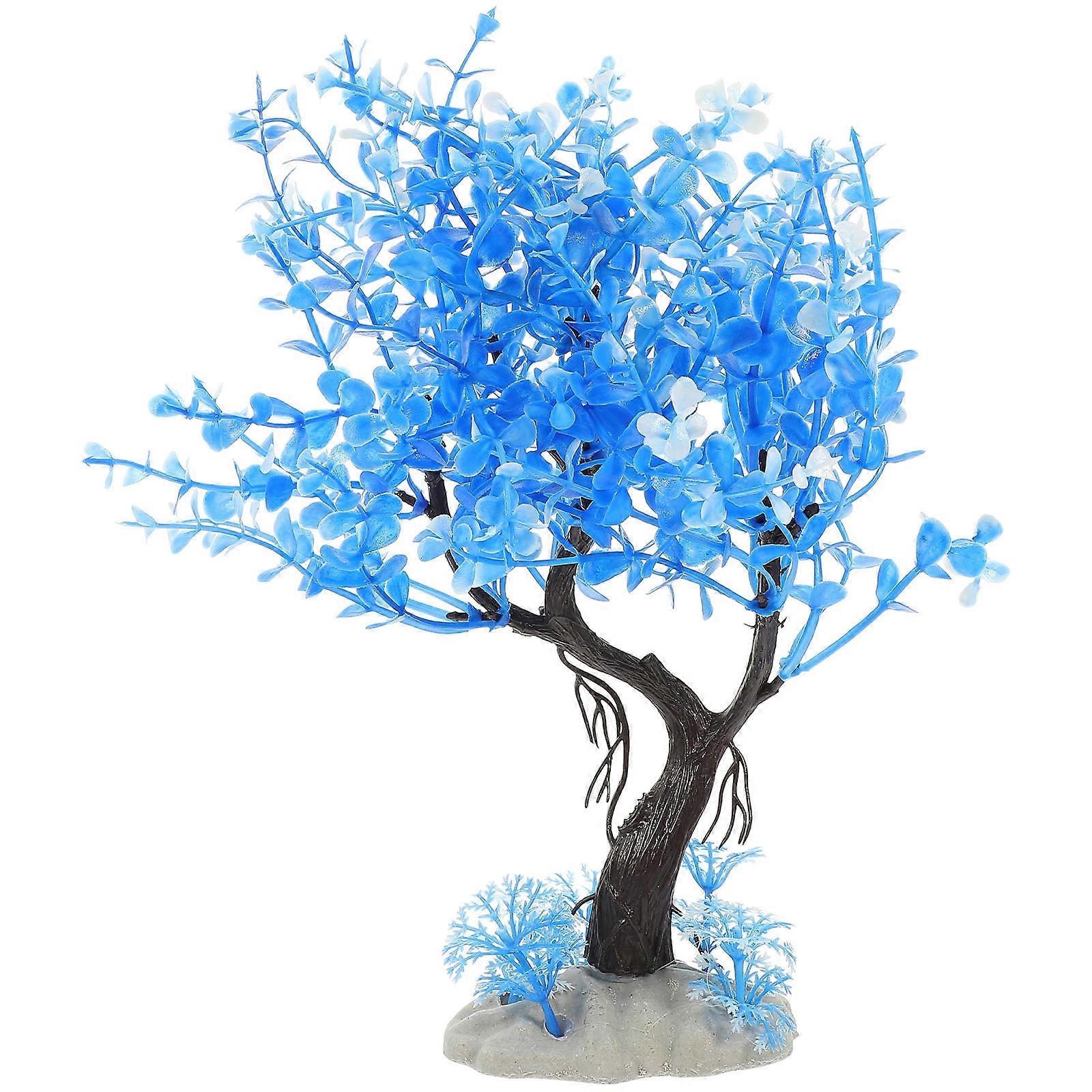 水槽の装飾植物水族館の魚のタンクの白いリアルな形状の水族館の造園1セット