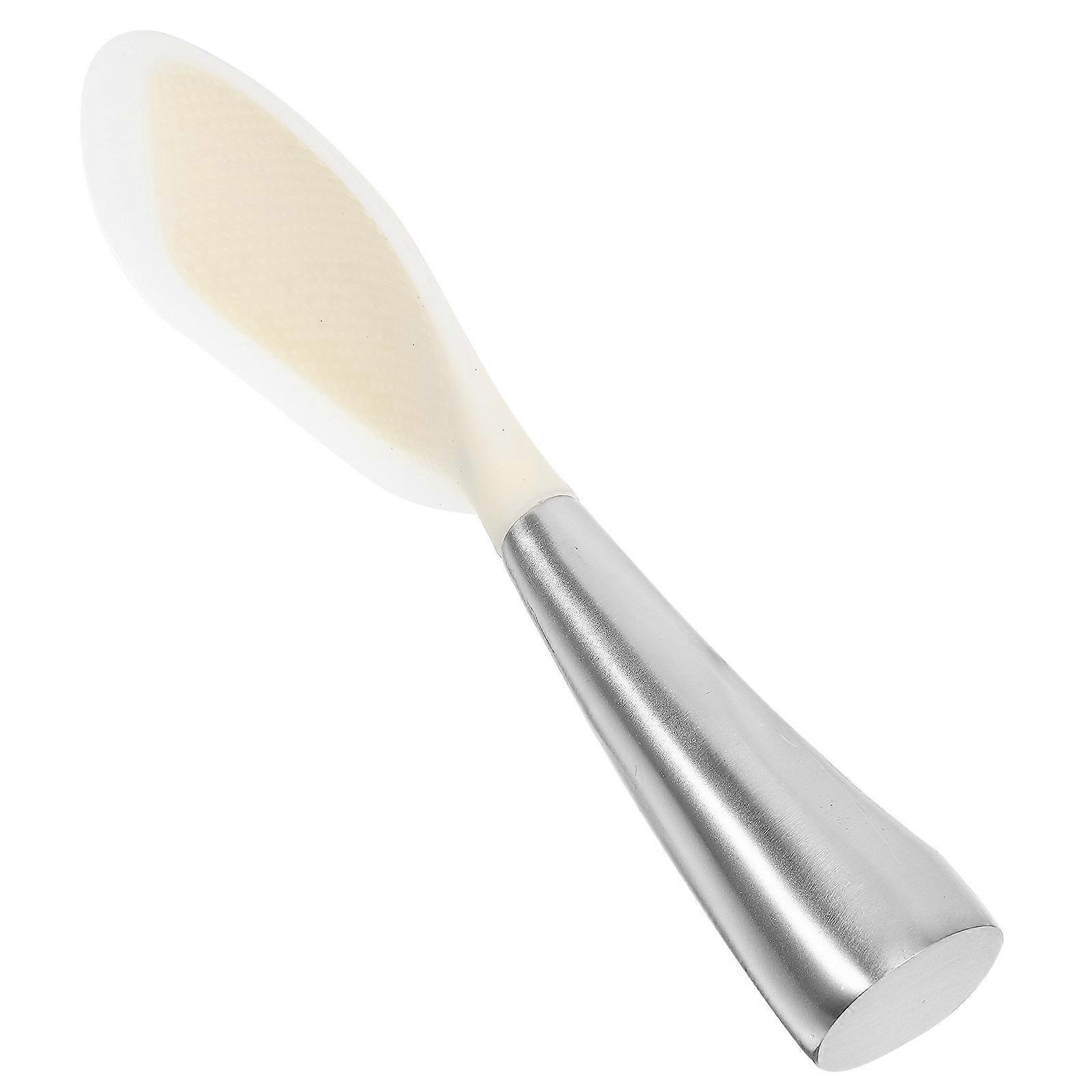 Standing Rice Spoon with Silicone and Stainless Steel for Kitchen Use Multi Color Lightweight and 7.5 inches
