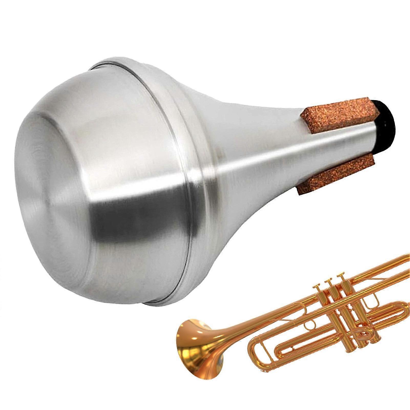 Silencieux de trompette en alliage d’aluminium pour débutants avec bouchons en caoutchouc