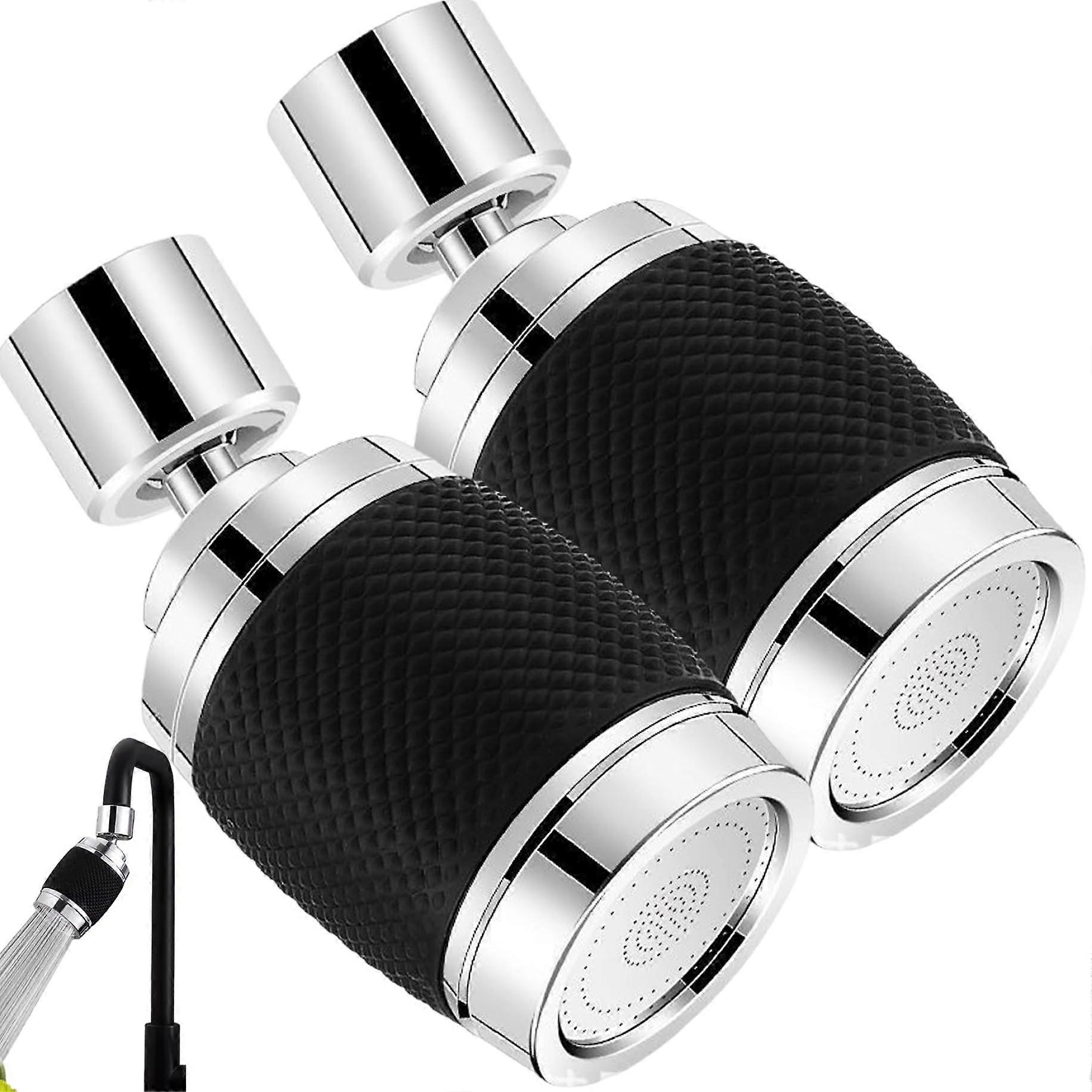 Tap sprayer attachment, 2 x tap Belise, 360° spray protector, 3 spray modes adapter