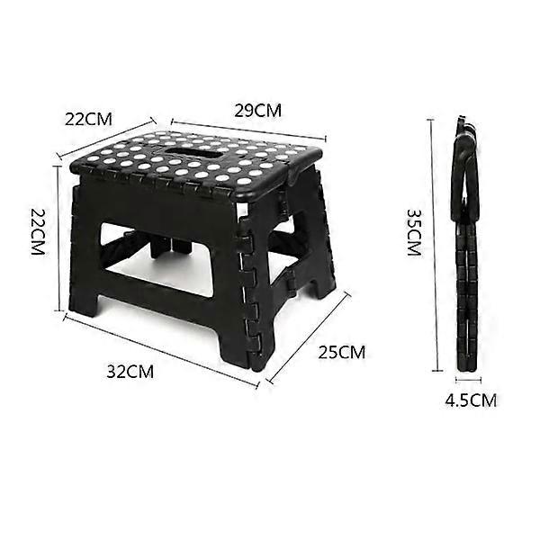 Foldable stool, portable non-slip surface for kids and adults, heavy-duty foldable stool with carry handle
