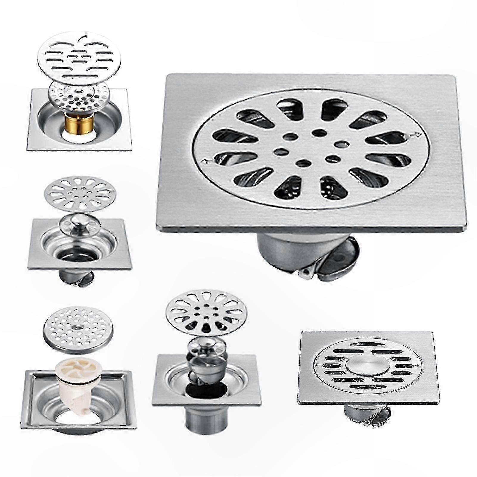 Bathroom Shower Floor Drain with High Hardness and Anti-Backwater Features - Durable & Sturdy Design
