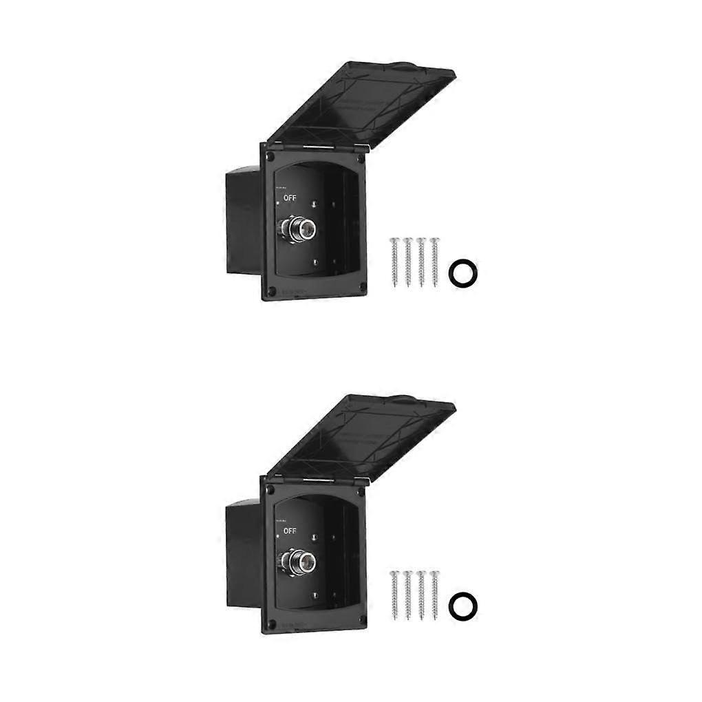 Outdoor Shower for Motorhomes 2-Set Robust and Practical Corrosion-Resistant Black Improved Inlet Box