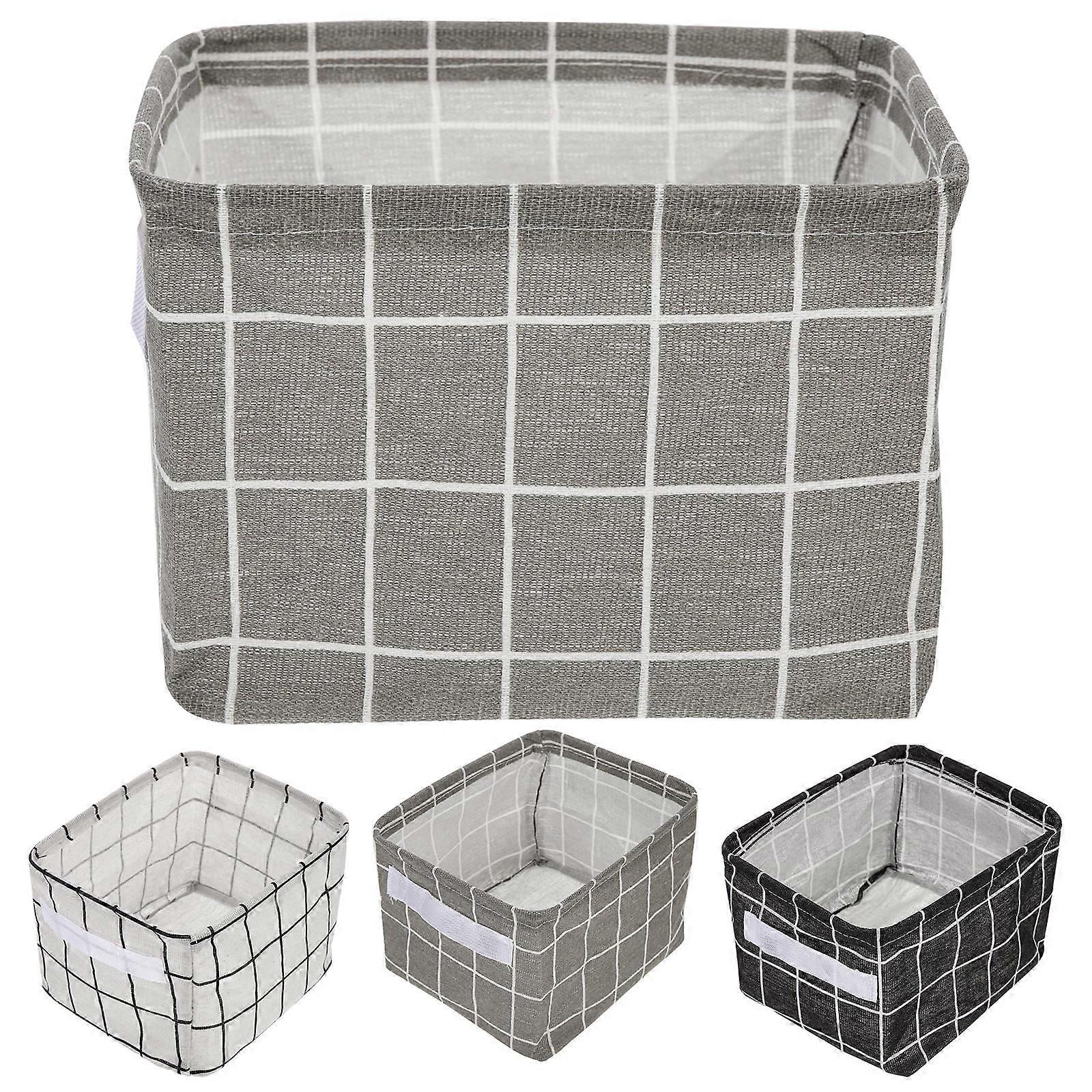 Multi Function Storage Basket For Office And Dormitory Organization In Rectangular Shape Made From Cloth Material 3Pcs
