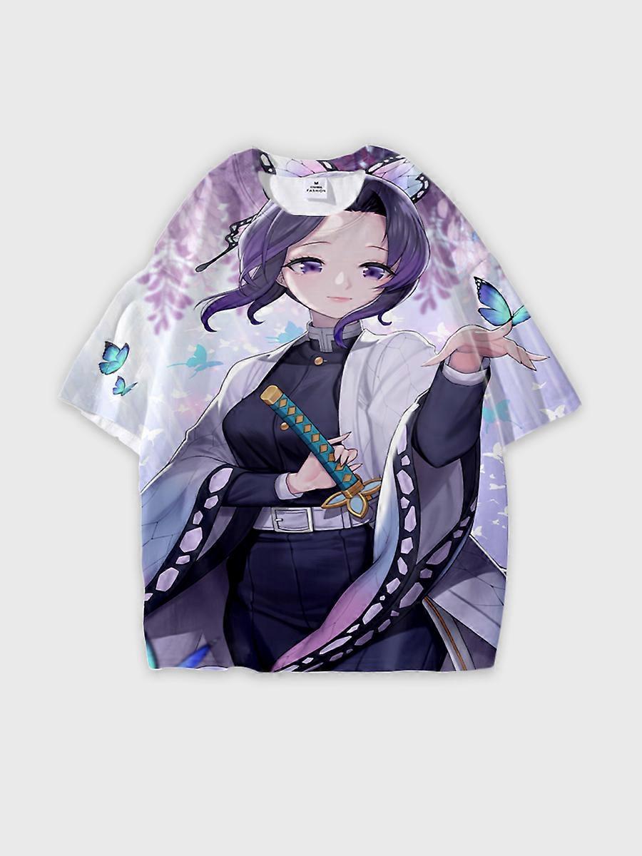 T-shirt round neck Character Pattern loose short sleeve P1647