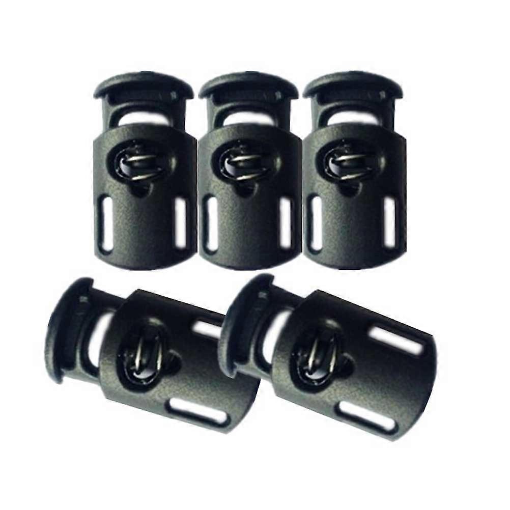 200 Pcs Plastic Single Hole Spring Stop Drawstring Rope Toggle Cord Locks for Clothing Tents