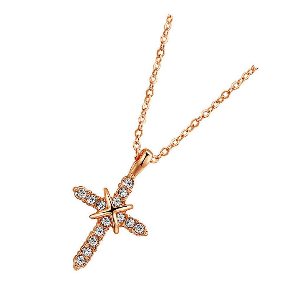 Cross Pendant Necklace for Women with Zircon Material and Assorted Colors Lightweight and Comfortable