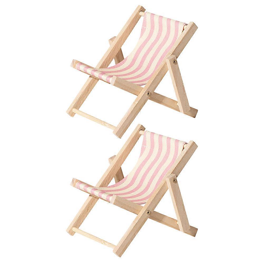 2pcs Beach Chair Phone Holder Desktop Stand Durable Cellphone Bracket for Stable Support Unique Decorative Design Friends