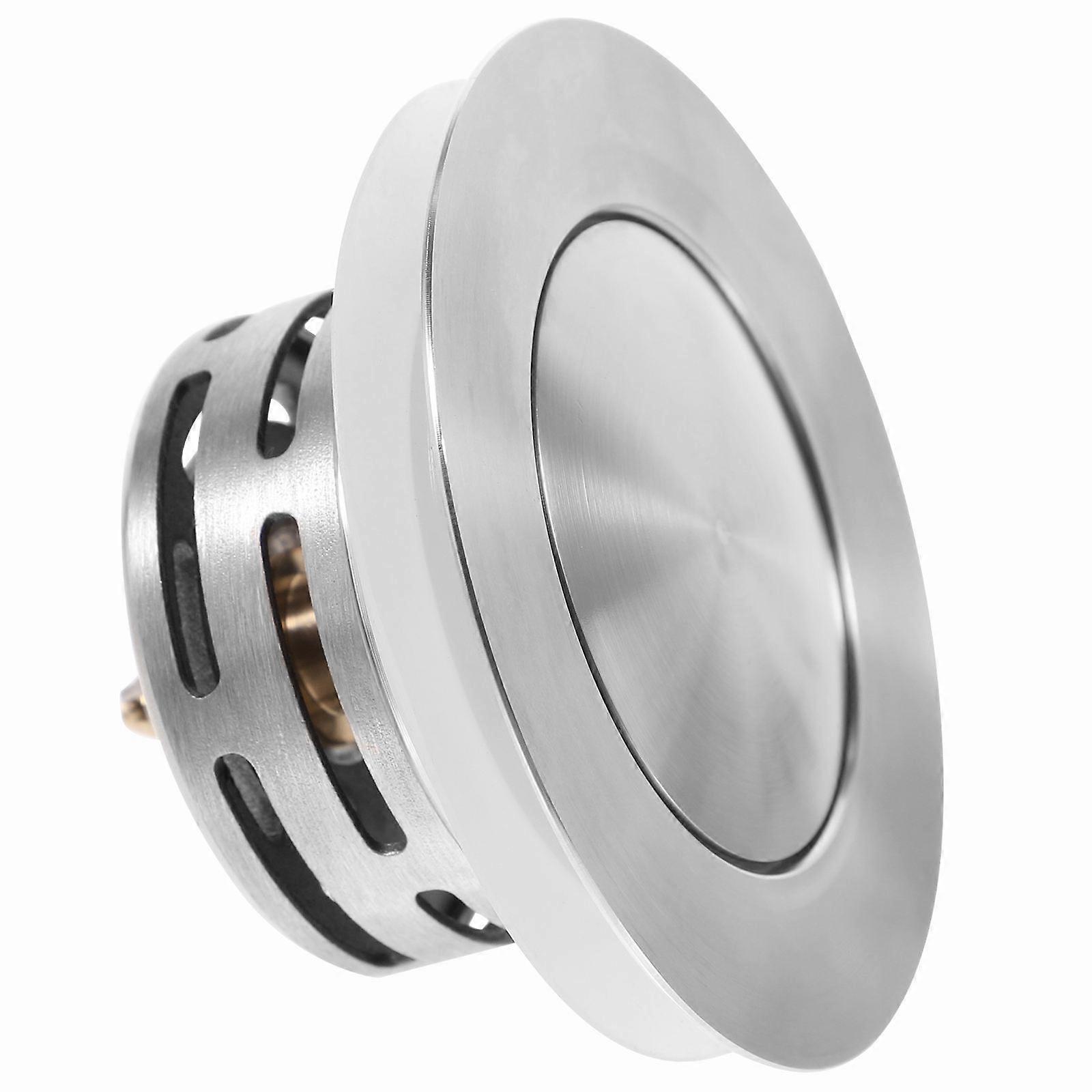 Copper Basin Stopper with Clogging Basket for Bathroom Sink Drain – Easy to Clean Hair and Debris Filter for Pop Up Drain Systems