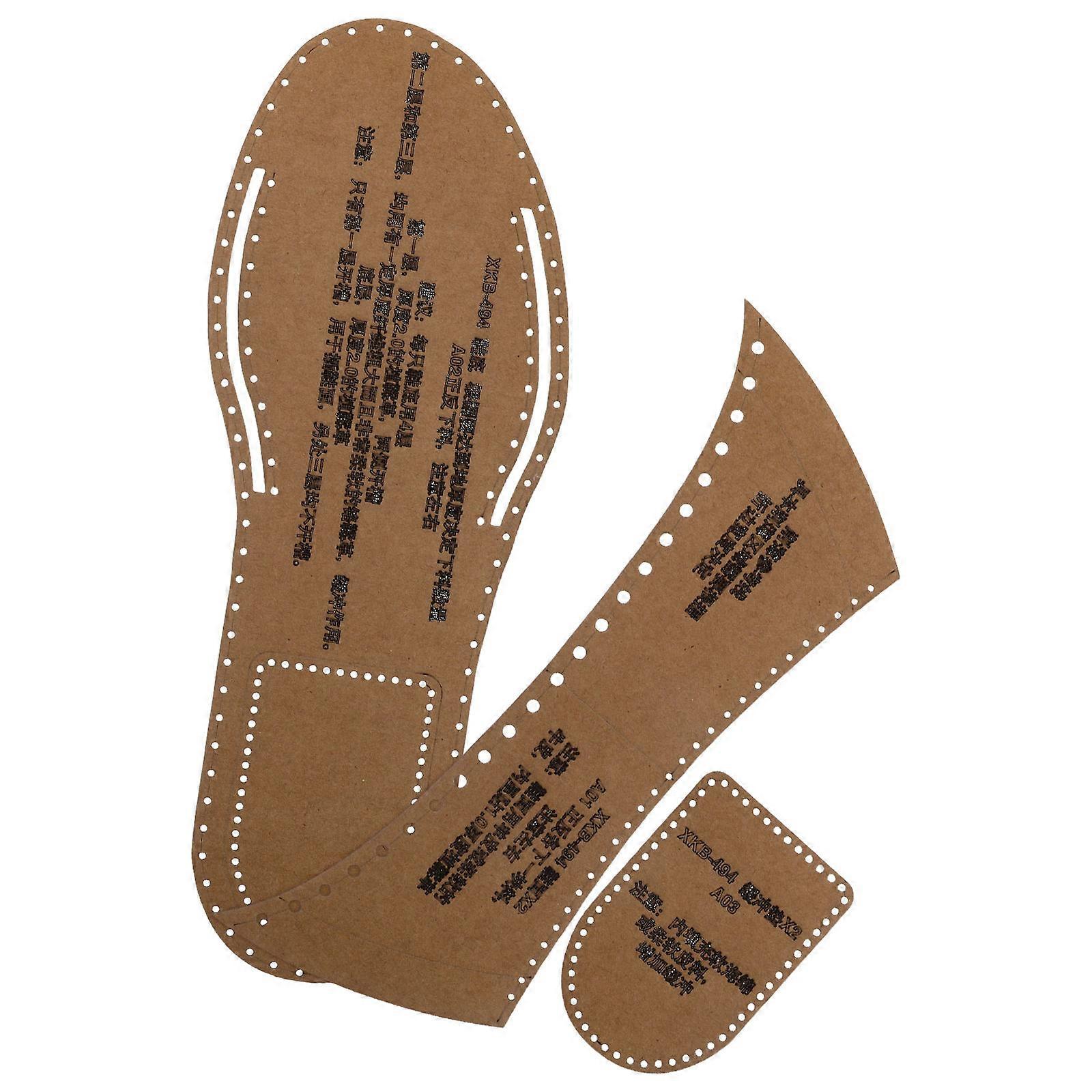 Light Brown Sandal Mold Template for DIY Crafting Durable Kraft Paper Patterns Set