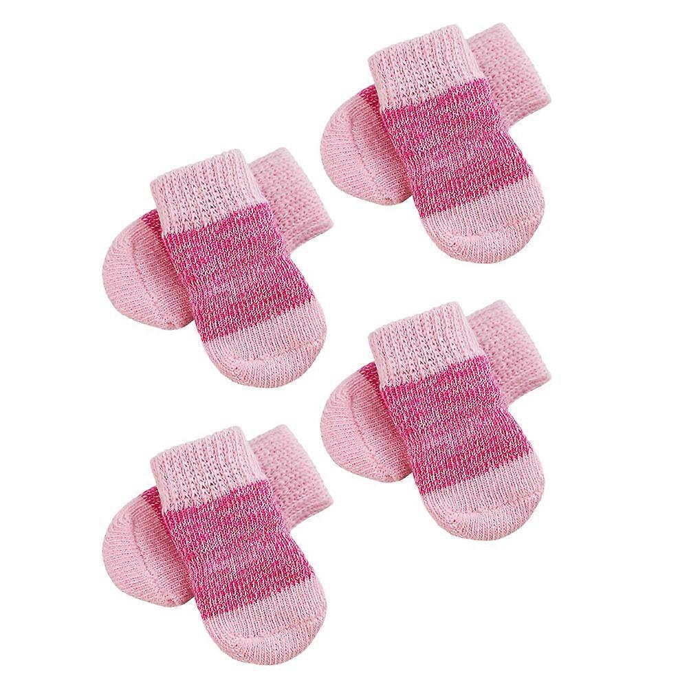Anti-Slip Dog Socks 2 Sets Comfortable Elastic Gear for Pets Pink from Dirt and Snow