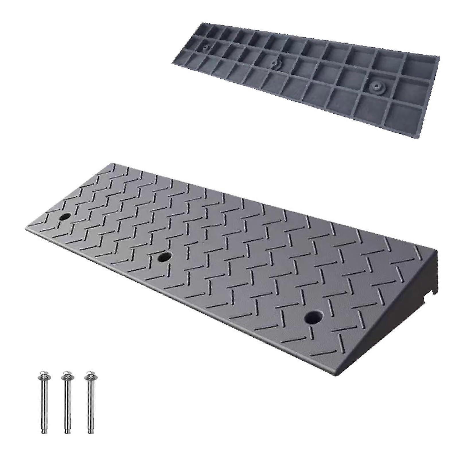 Portable Kerb Ramp Rubber Ramp For Car Wheelchair Motorcycle Door Threshold 100x30x12 cm Height 4 To 20 cm