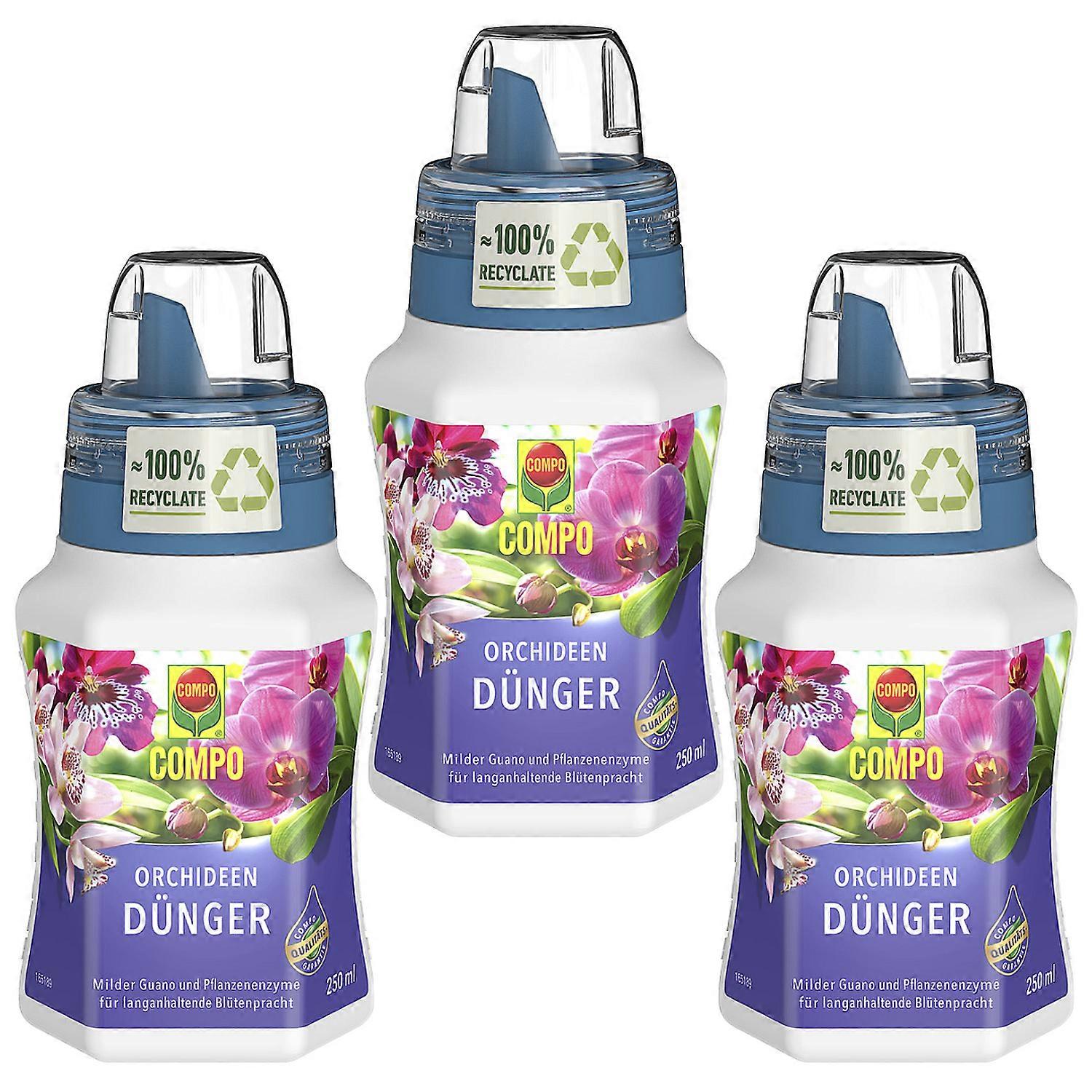 3 x COMPO orchid fertilizer, 250 ml