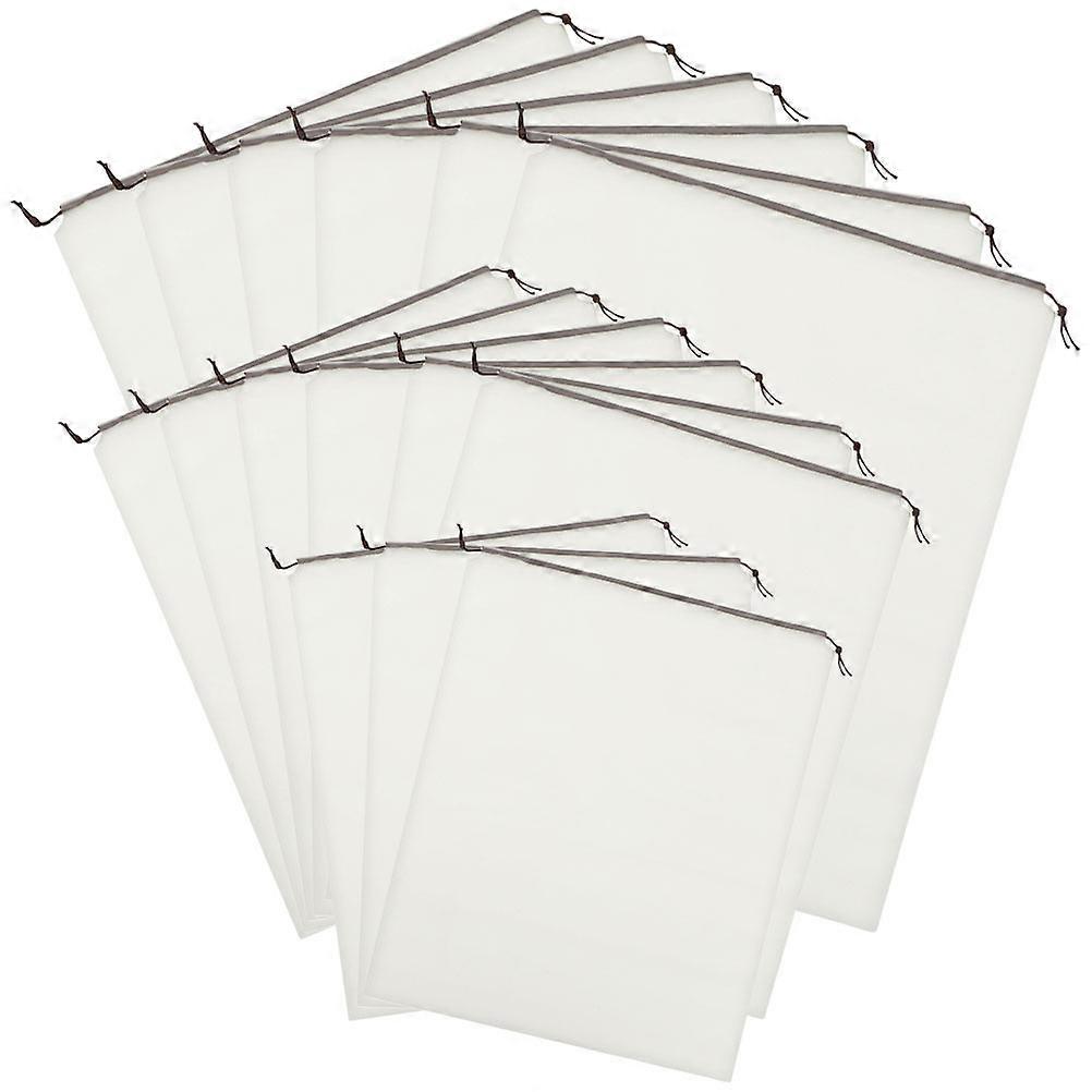 15pcs Travel Laundry Bags Drawstring Dustproof Storage Pouch for Dirty Clothes, Bedding & Towels – Home and Travel Use Organizing Solution