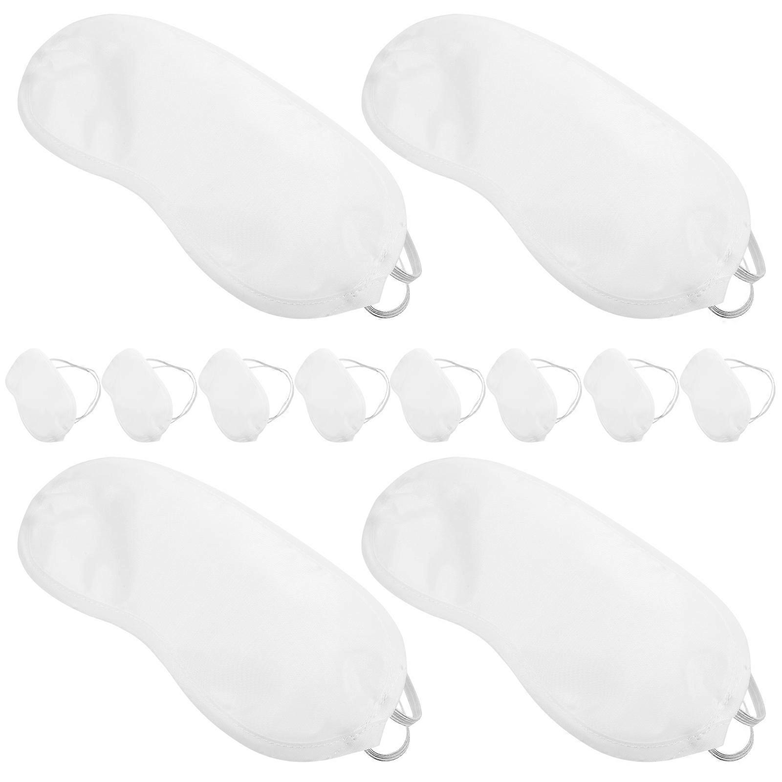 12Pcs Disposable Eye Masks For Travel Office Use Breathable Lightweight Oval Shape Light Blocking