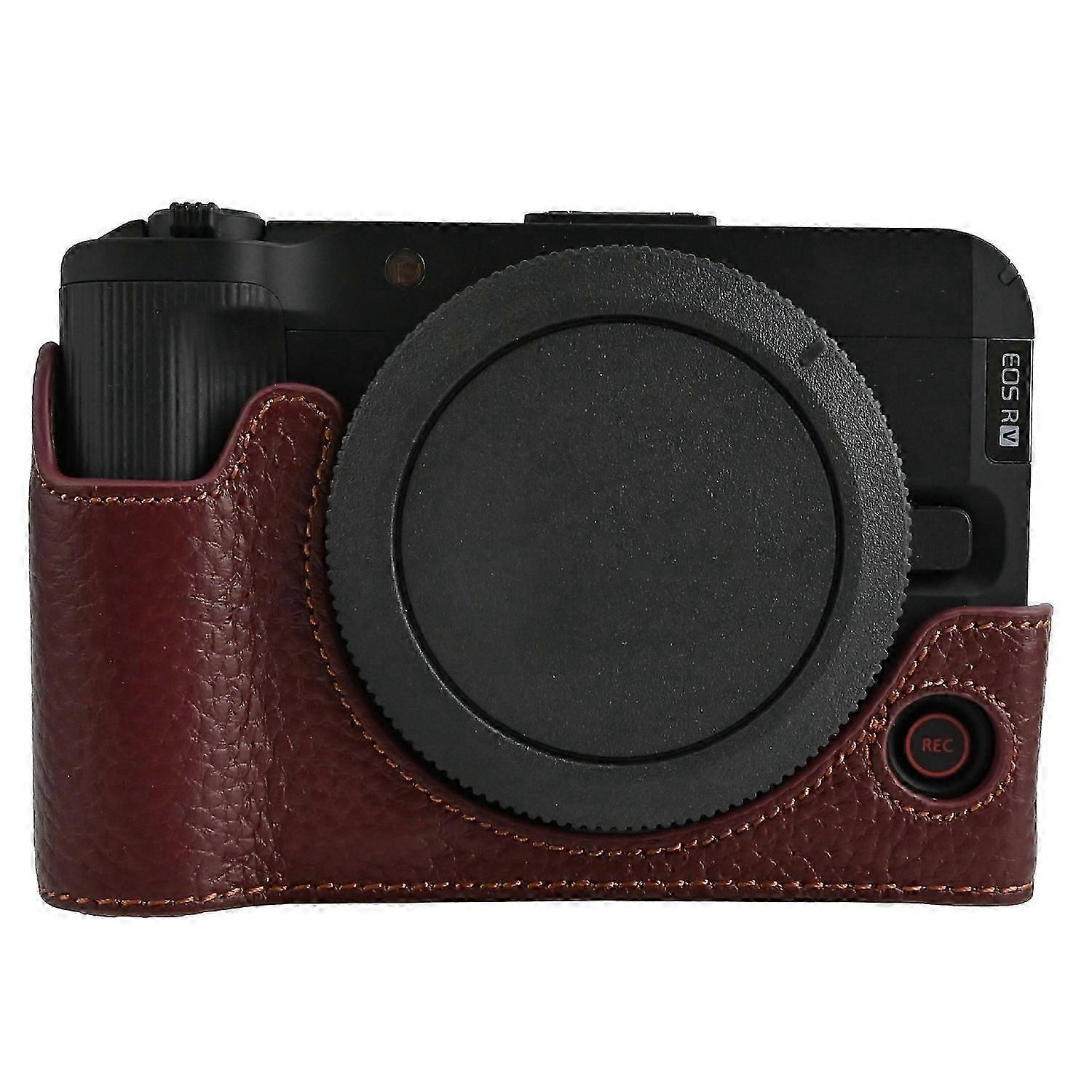 For Canon EOS R50 V Camera Base Genuine Cow Leather Protective Cover